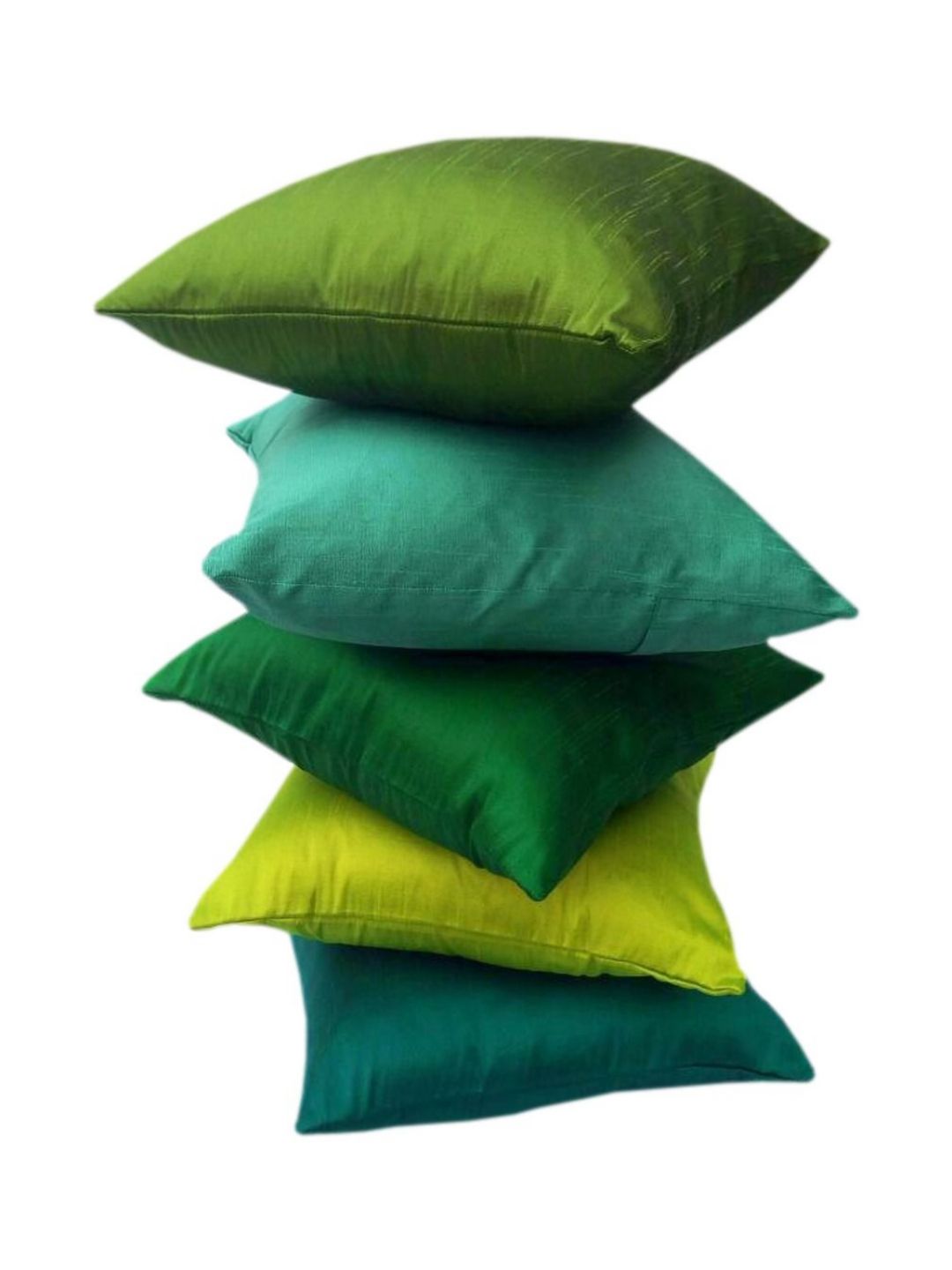 RoyalDeco Green Set of 5 Square Cushion Covers-picture-15