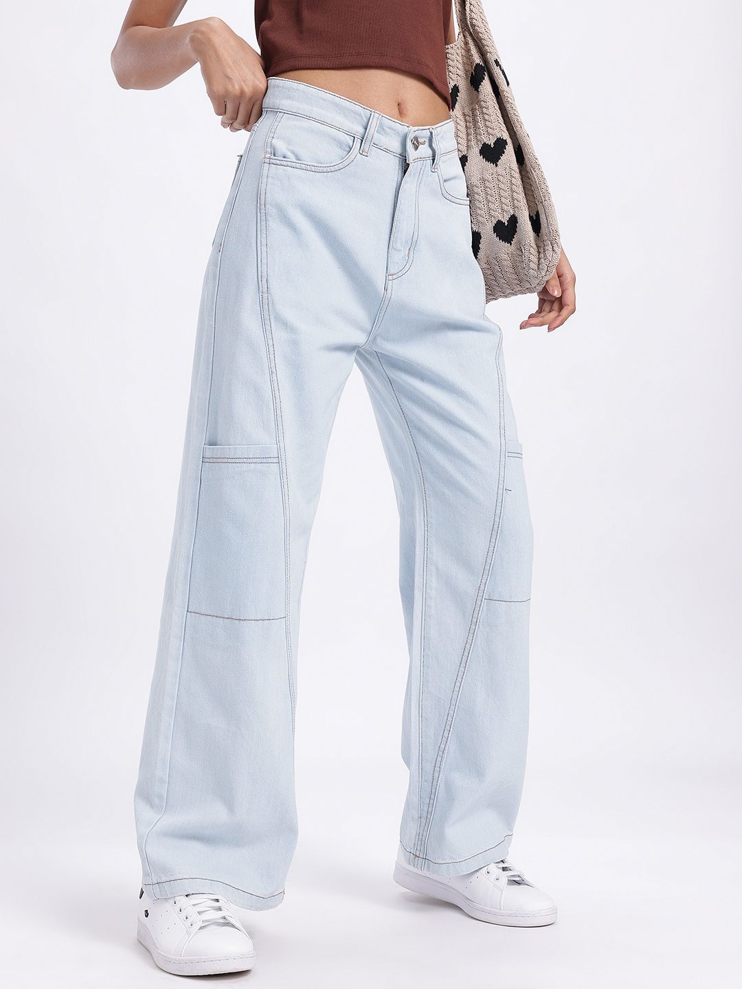 glitchez Women Boyfriend Fit Mid-Rise Stretchable Jeans