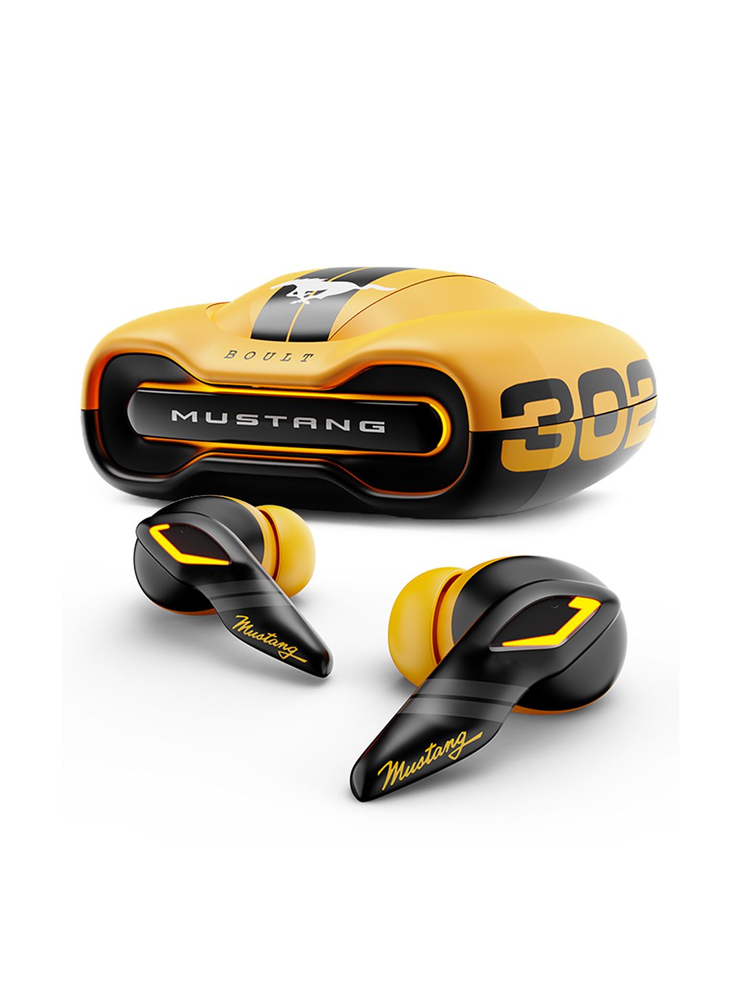 goboult BOULT AUDIO Mustang Torq Wireless With 50H Playtime Earbuds - Yellow-picture-18