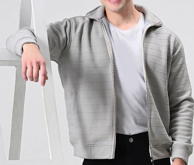 Buy BAESD Men Mock Collar Self Design Woollen Casual Lightweight Bomber ...