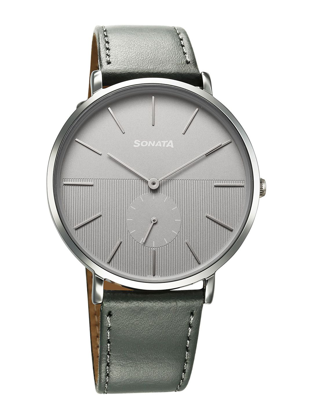 Sonata Men Brass Dial & Leather Straps Analogue Watch 77150SL08-image-26