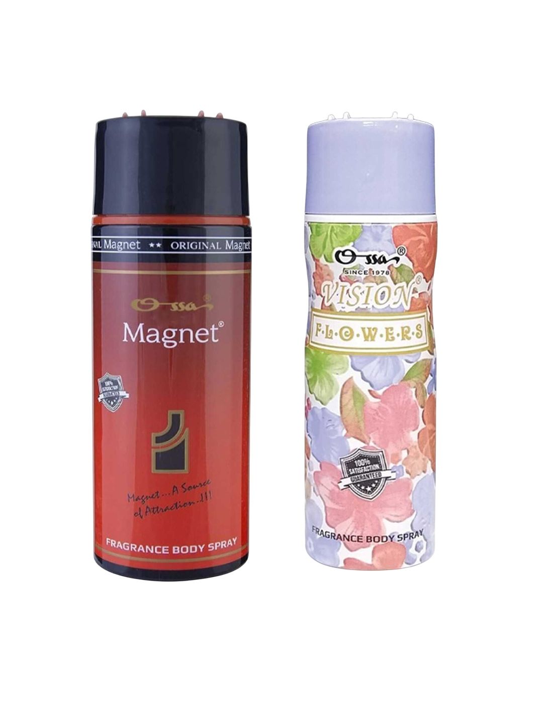 Ossa Set Of 2 Magnet & Vision Flowers Long Lasting Fragrance Body Spray - 200 ml Each-image-38