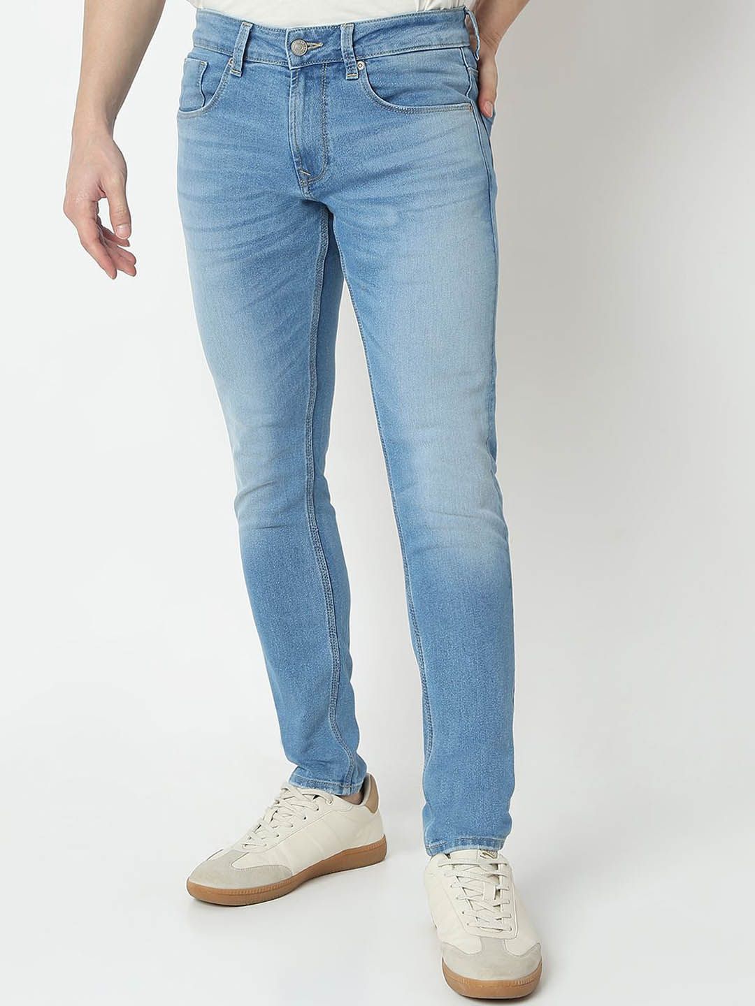 SPYKAR Men Slim Fit Low-Rise Heavy Fade Jeans-picture-14
