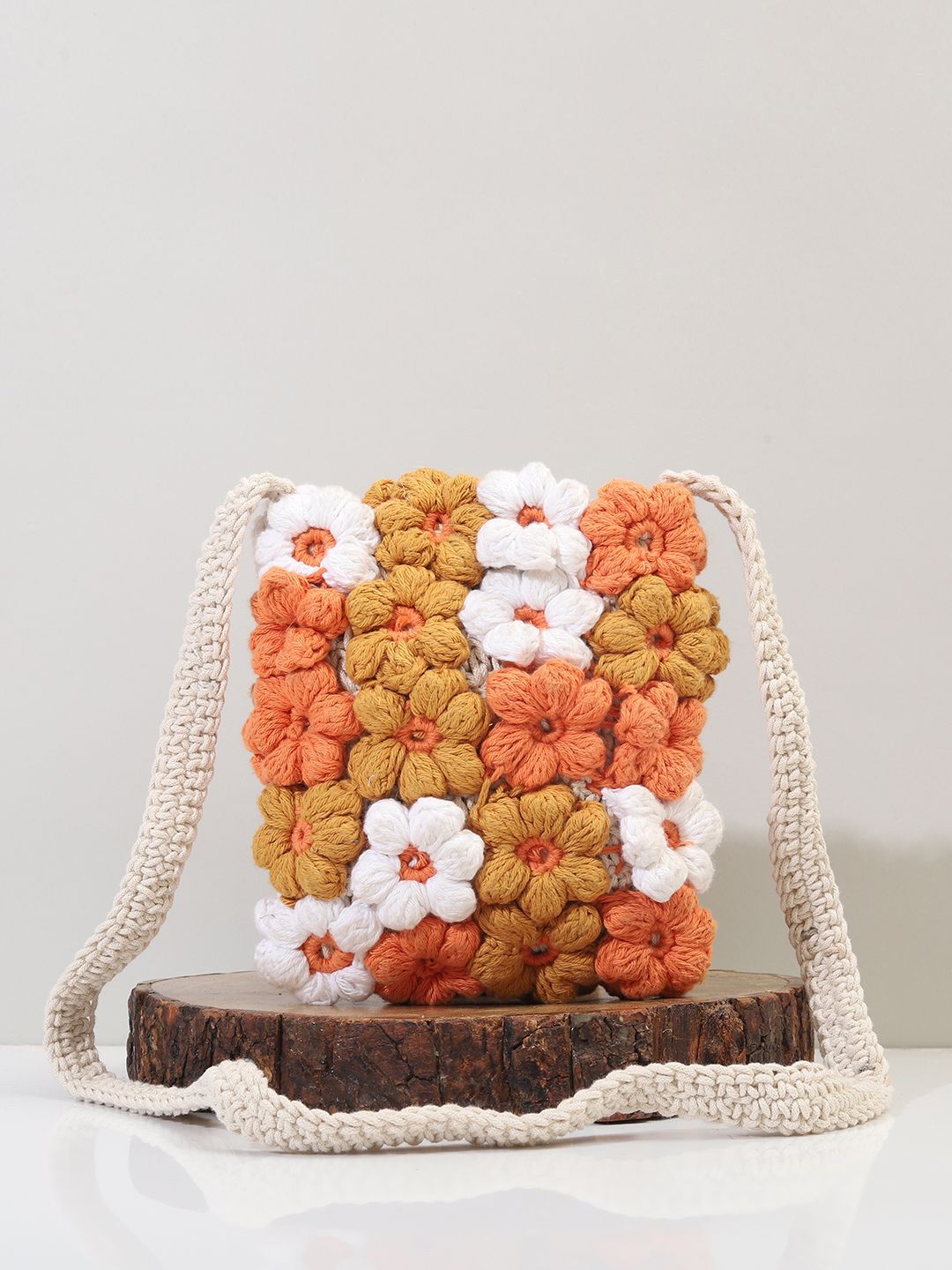 ITIHASIKALA Floral Embellished Structured Sling Bag with Tasselled-picture-12