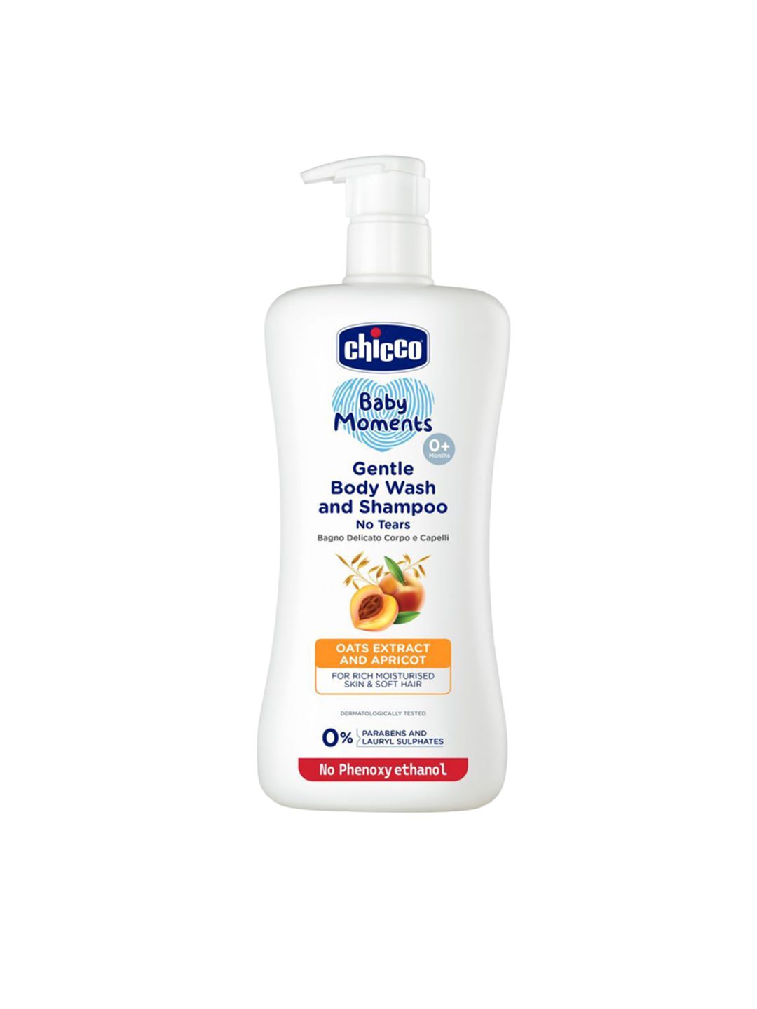 Chicco Baby Moments Gentle Body Wash & Shampoo With Apricots - 650 ml-image-44