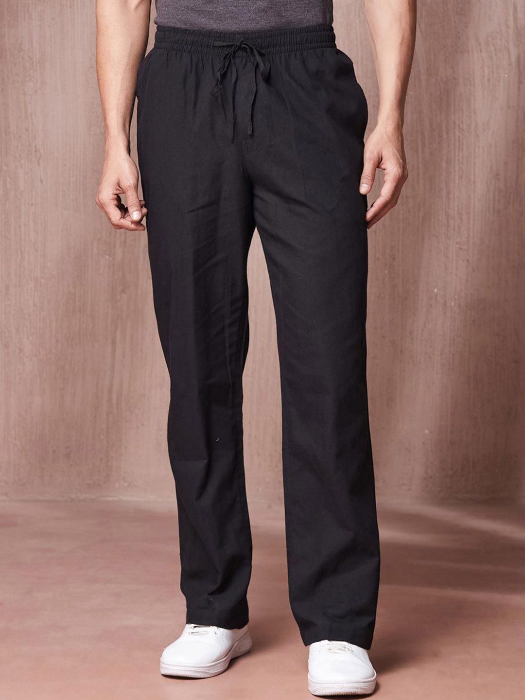 Fabindia Men Relaxed Fit Mid-Rise Trousers-image-41