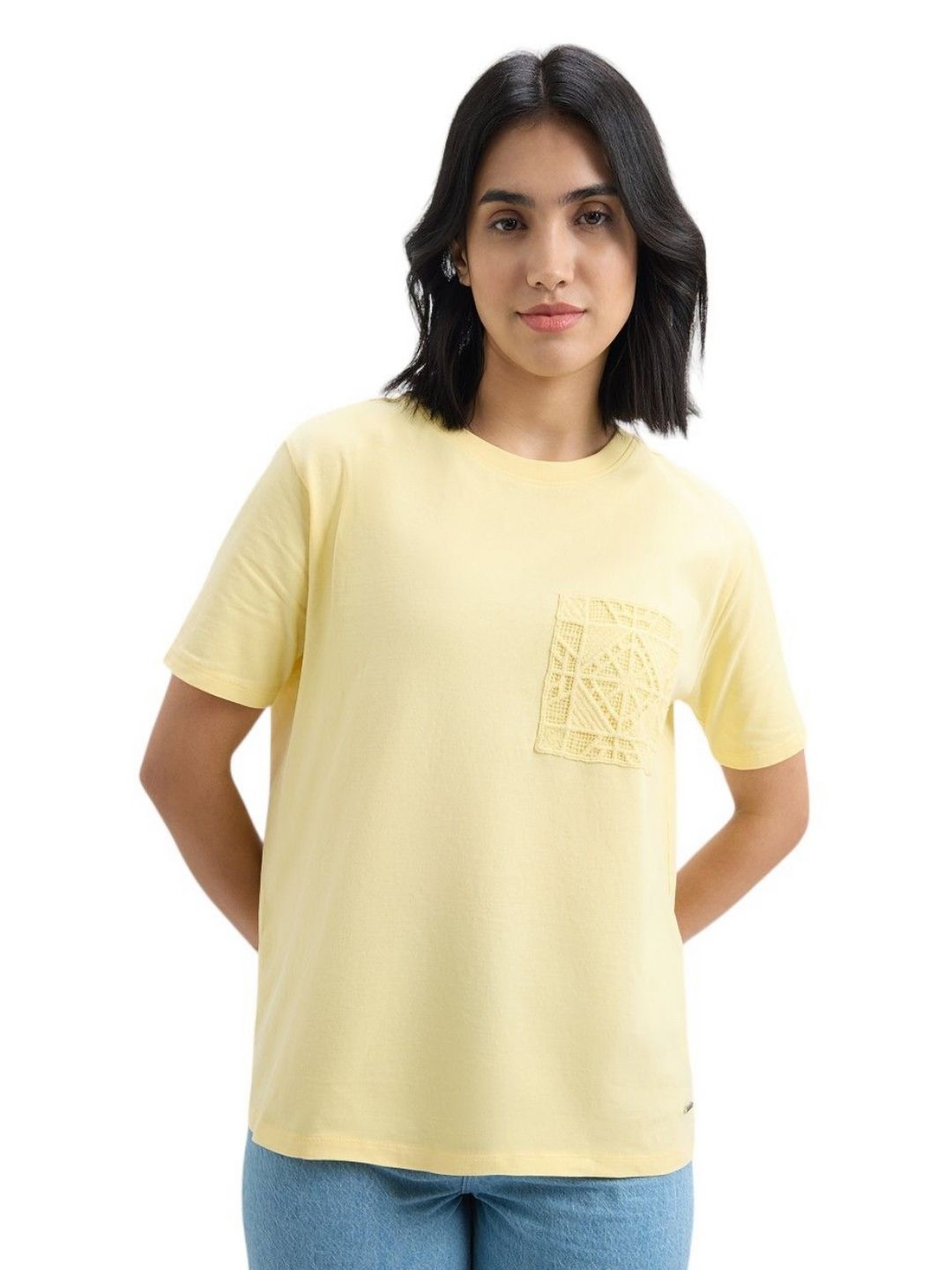 Pepe Jeans Women Solid Round Neck Cotton T-shirt-picture-30