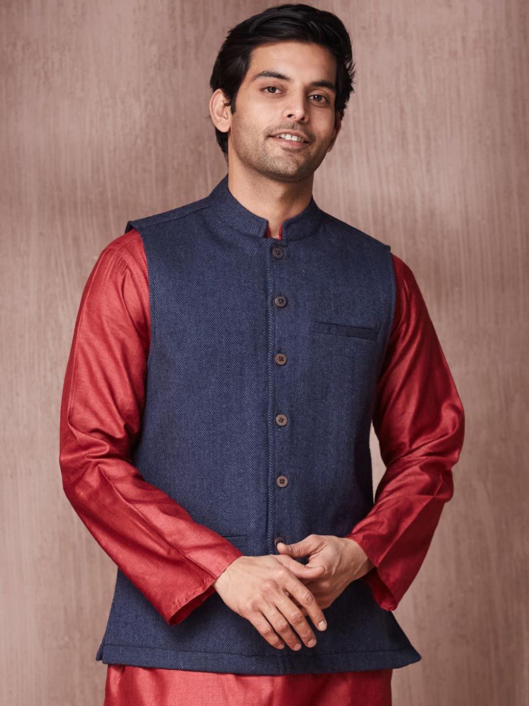 Fabindia Men Woolen Nehru Jacket-picture-14