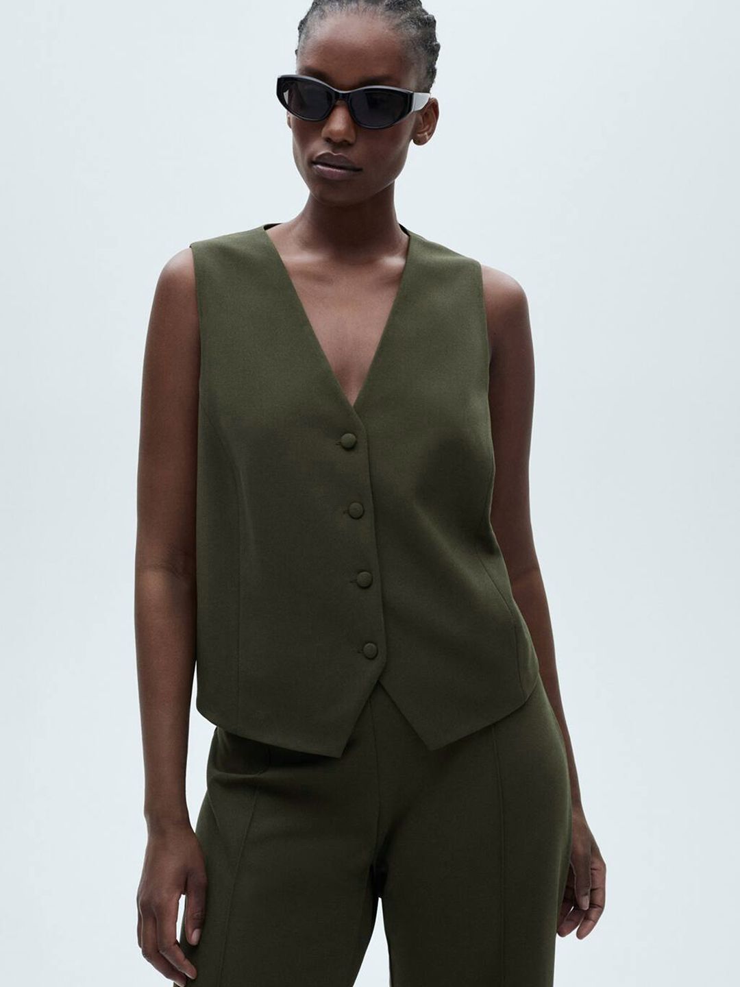 MANGO Solid Formal Waistcoat-picture-36