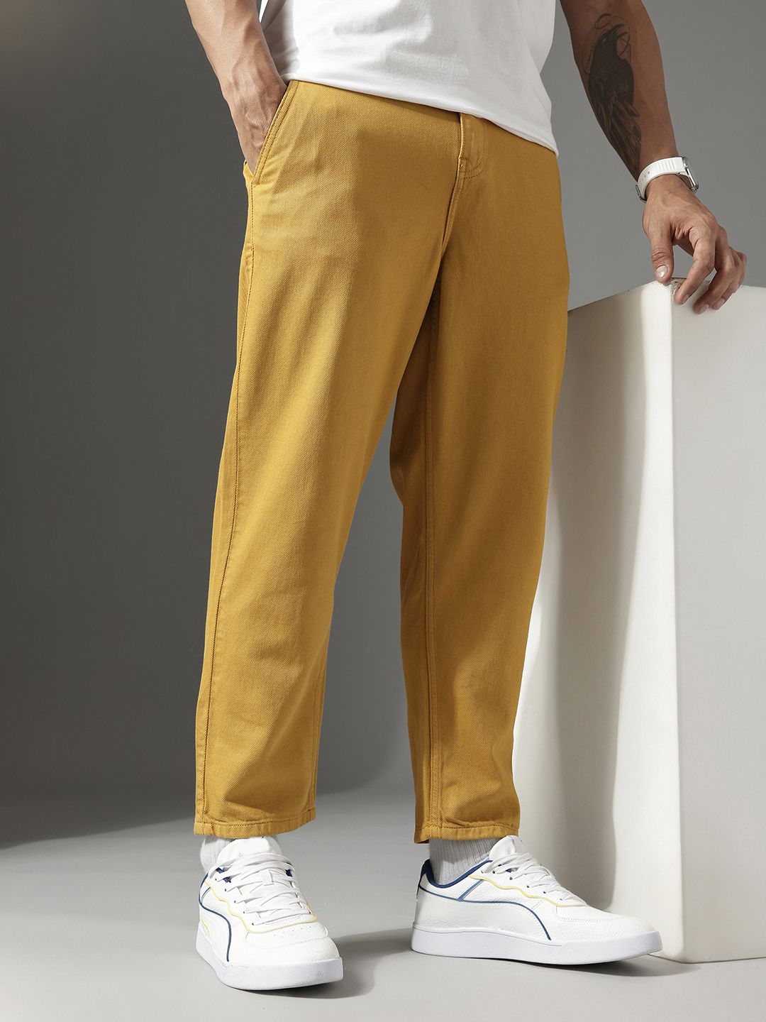 FCUK Men Pure Cotton Baggy Fit Jeans-picture-20