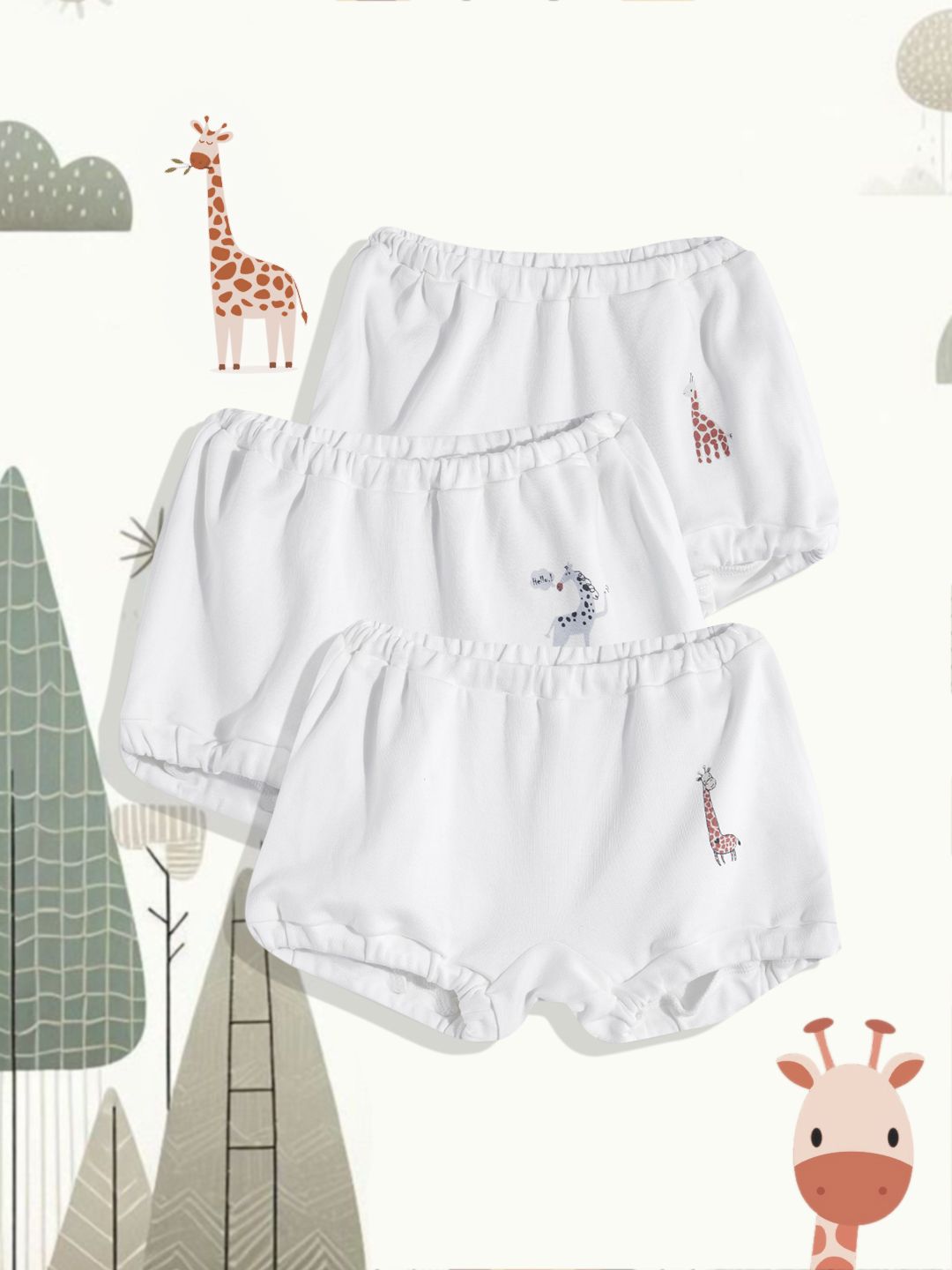 mothercare Unisex Kids Pack of 3 Pure Cotton Printed Shorts-picture-28