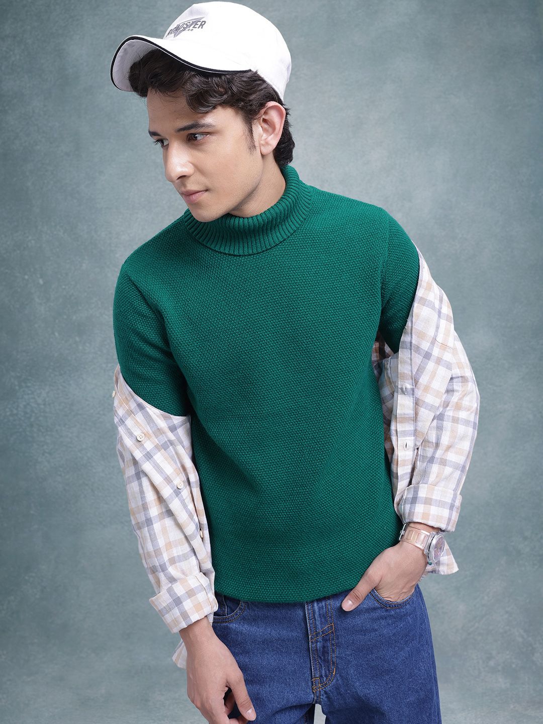 The Roadster Lifestyle Co. Textured Turtle Neck Pullover-picture-40