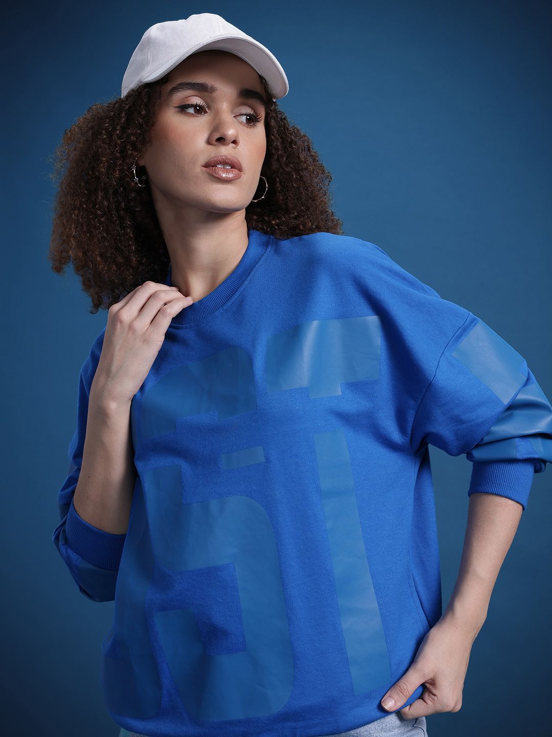 Roadster Women Drop Shoulder Oversized Sweatshirt-image-41