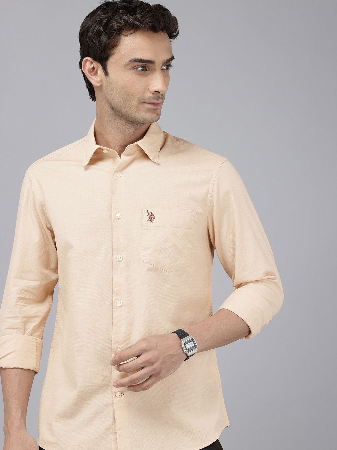 U.S. Polo Assn. Pure Cotton Tailored Fit Opaque Casual Shirt-picture-36