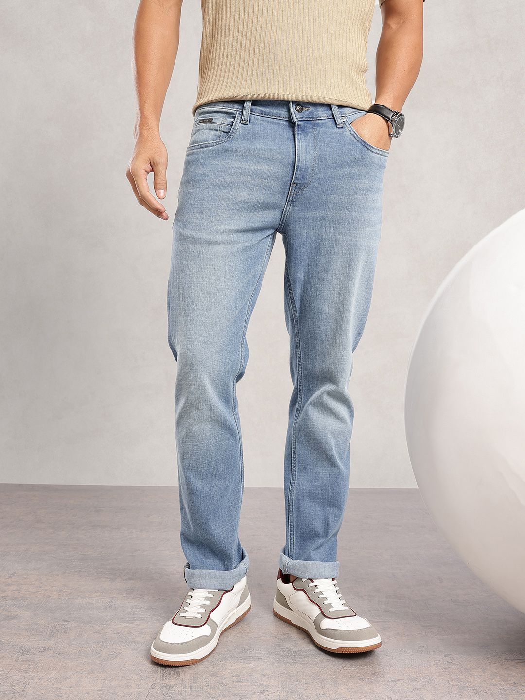 Nautica Men Straight Fit Mid-Rise Light Fade Stretchable Jeans-picture-20