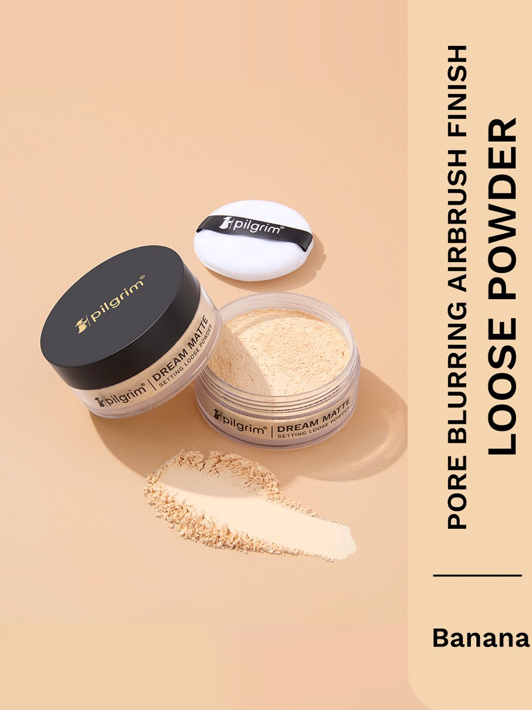 Pilgrim Long Instant Oil-Control Setting Loose Powder With Brightening Effect - 8 g-Banana