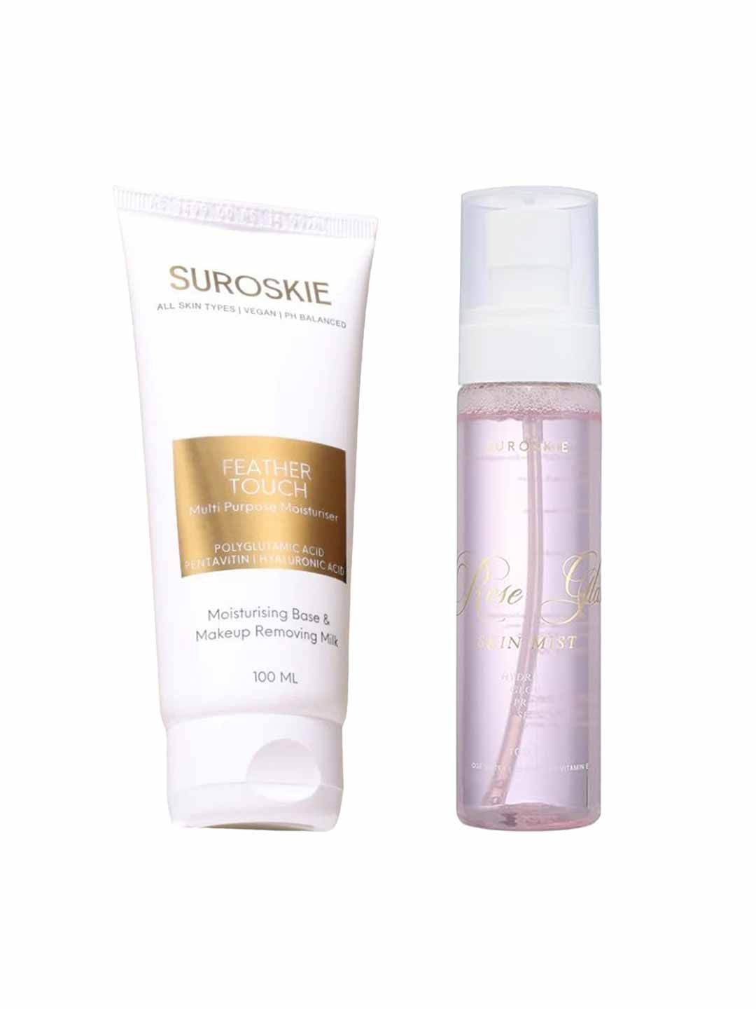 SUROSKIE Set of Feather Touch Multi Purpose Face Cream & Rose Glass Skin Mist - 100ml each-image-16
