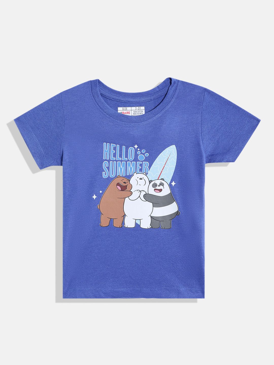 Eteenz Girls We Bare Bears Printed Pure Cotton T-shirt-picture-28