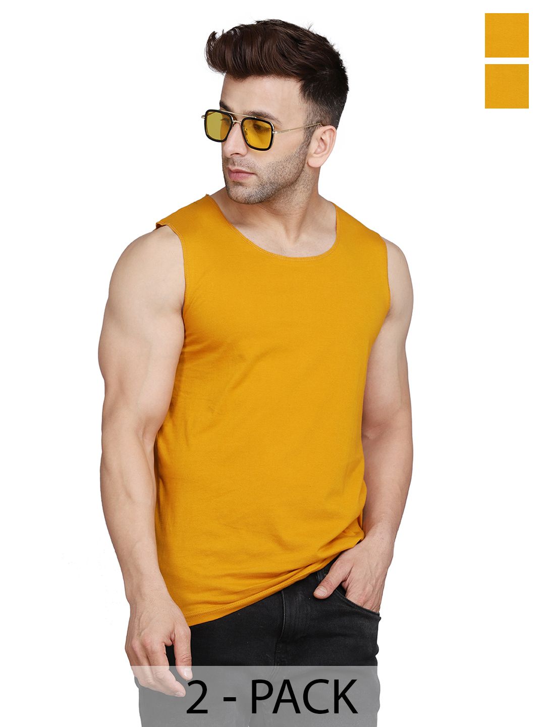 Woostro Pack Of 2 Gym Innerwear Vests-picture-36
