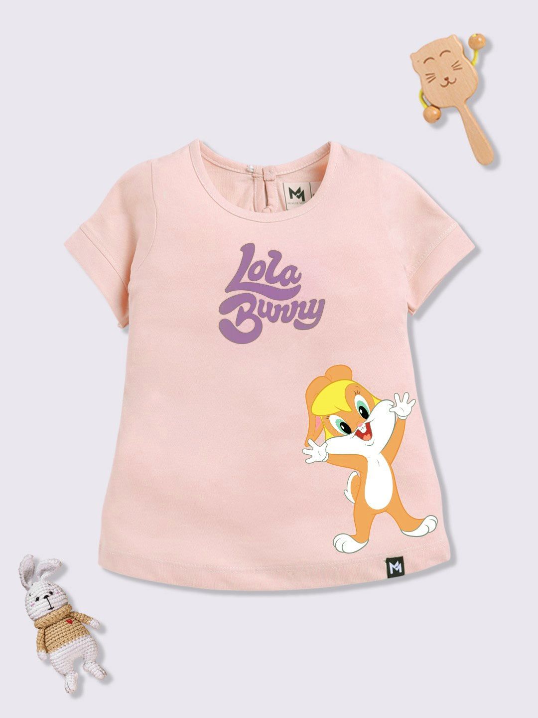 YK X Minute Mirth Infant Girls Bugs Bunny Printed Pure Cotton T-shirt Dress-picture-25