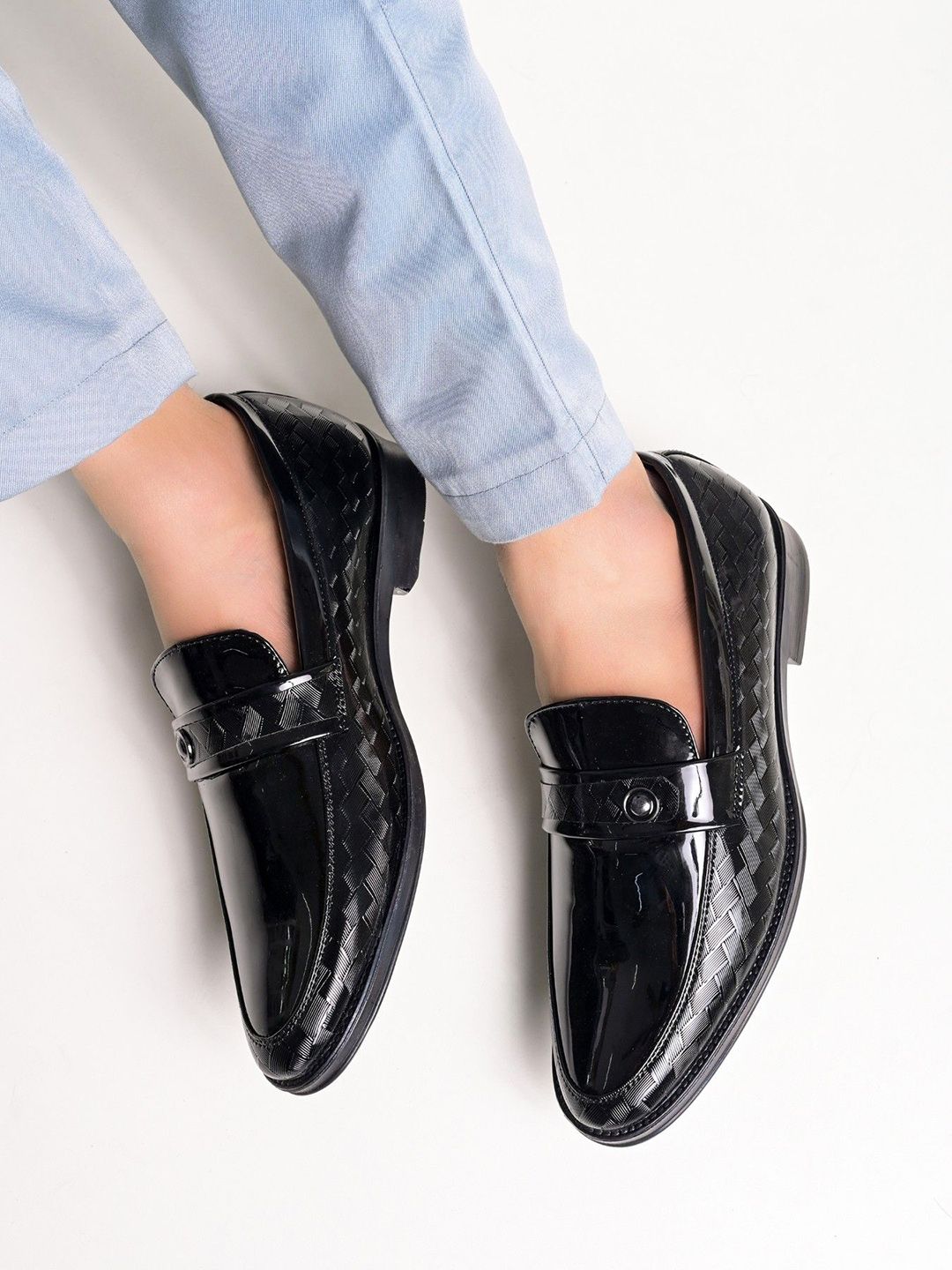 House of Pataudi Men Formal Slip On Loafers-picture-19