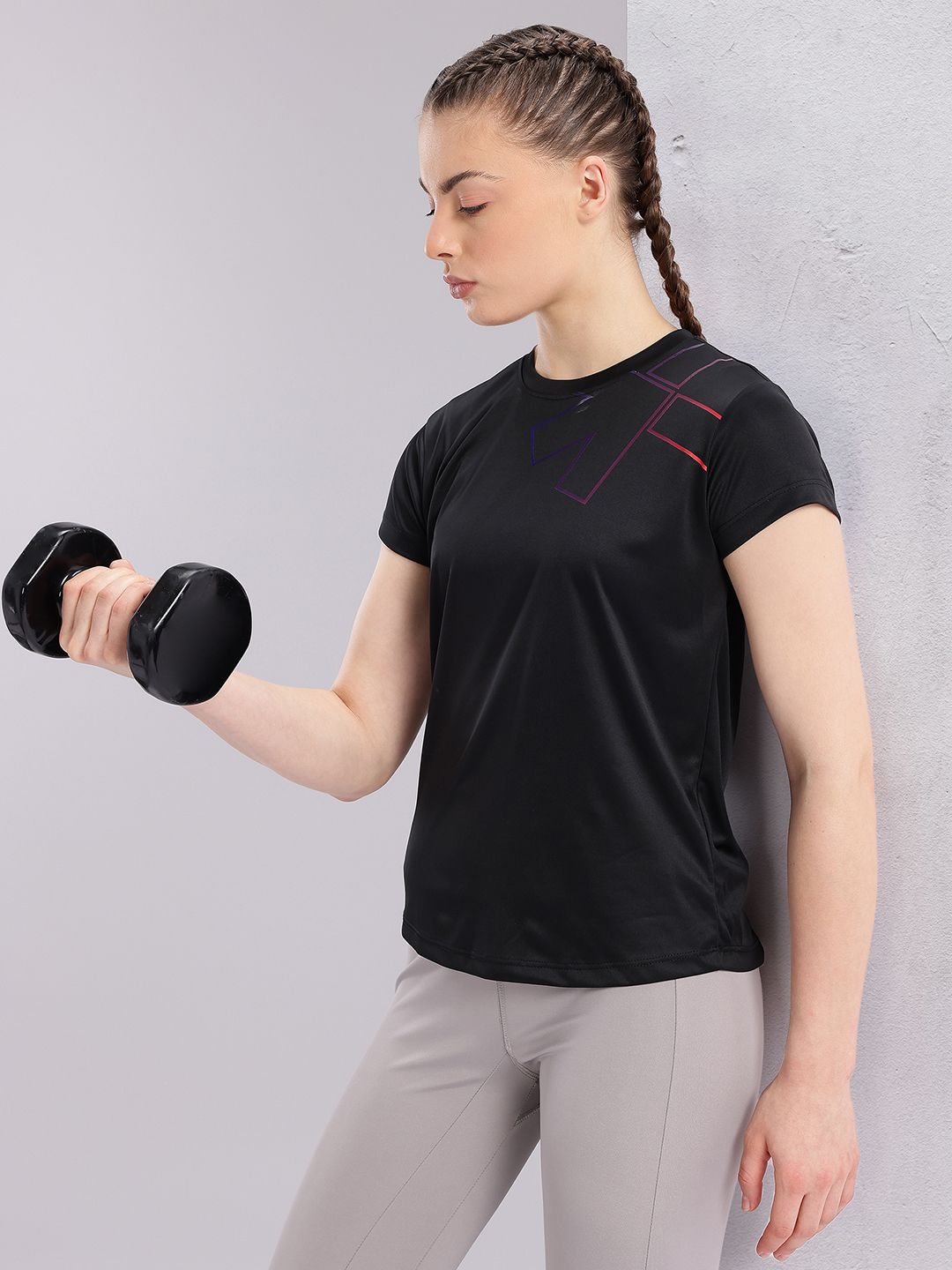 HRX by Hrithik Roshan Women Brand Logo Printed Training T-shirt-picture-21