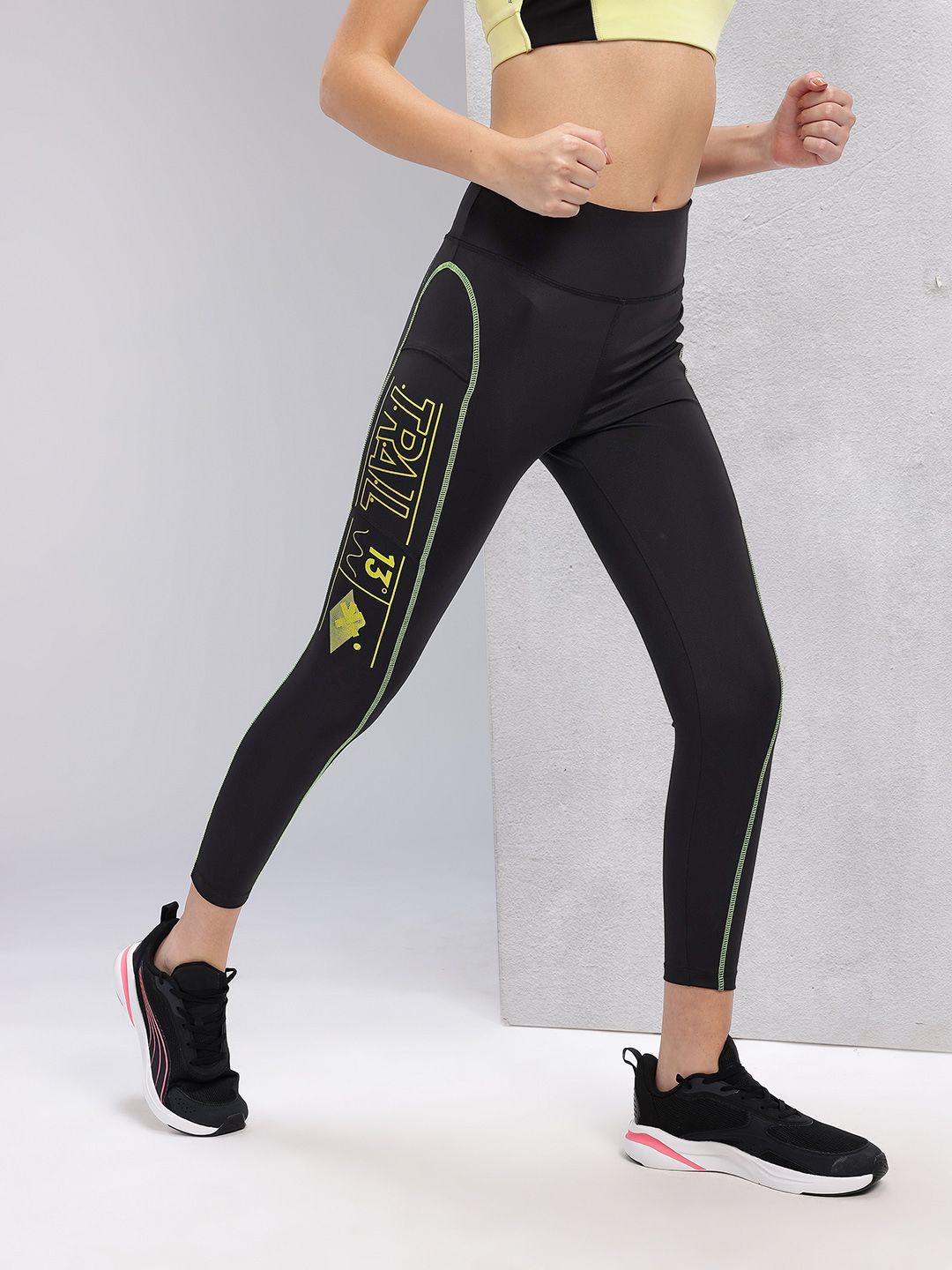 HRX by Hrithik Roshan Women Typography Printed Rapid-Dry Cropped Running Tights-picture-35