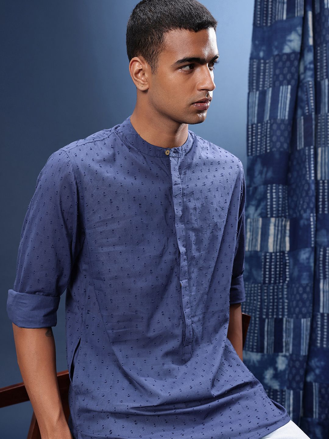 Taavi Pure Cotton Dobby Woven legacy Kurta-picture-15