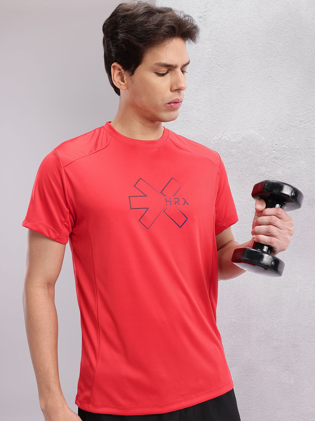 HRX by Hrithik Roshan Men Brand Logo Printed Rapid-Dry Training T-shirt-picture-38