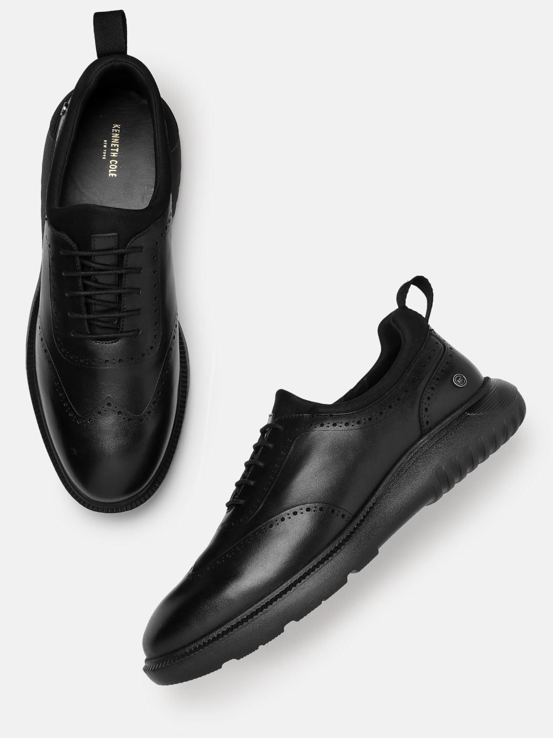 Kenneth Cole Men Premium Comfort Leather Perforated Smart Casual Brogues