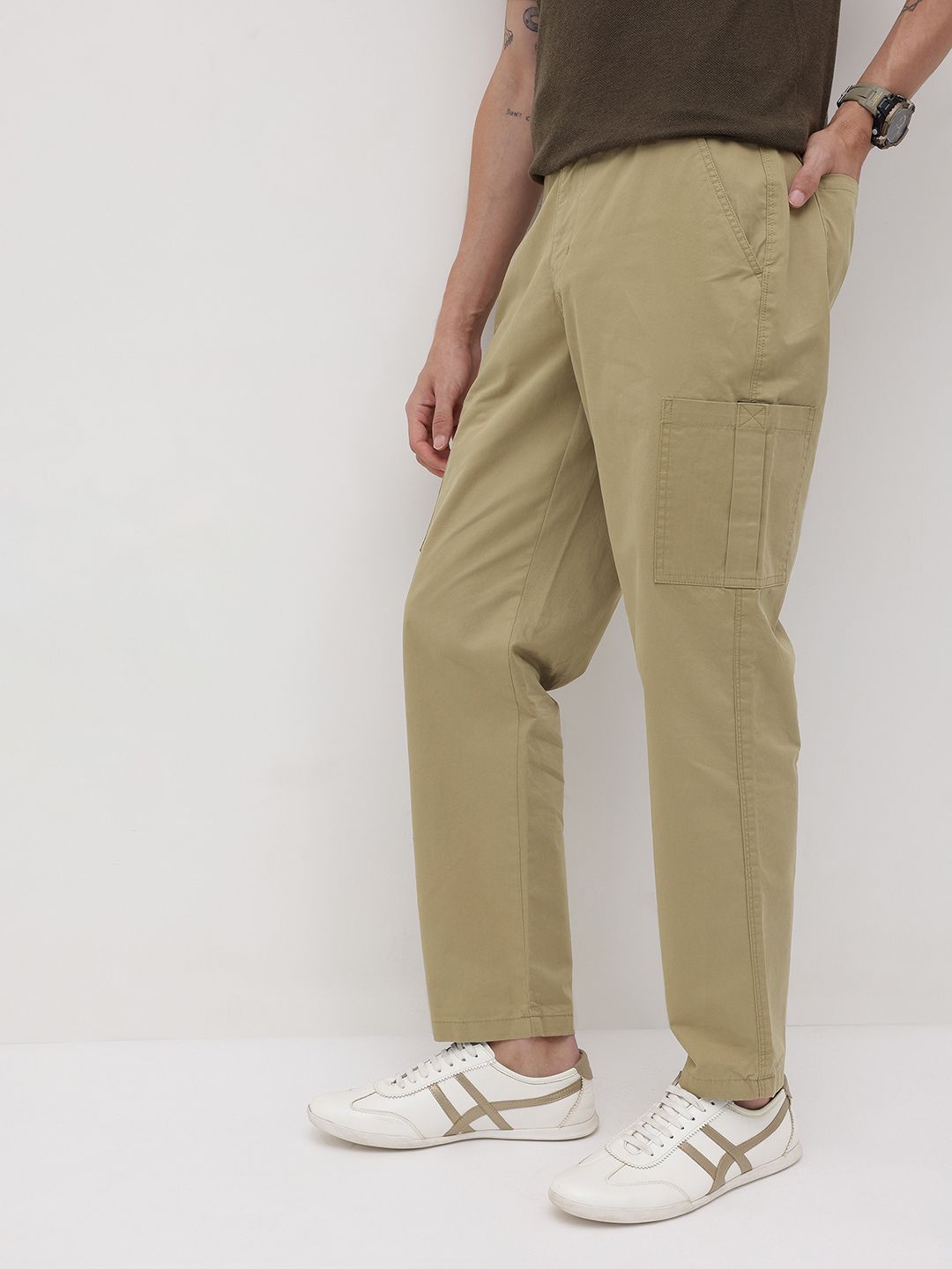 The Roadster Life Co. Men Relaxed Fit Low Rise Cargos-picture-53
