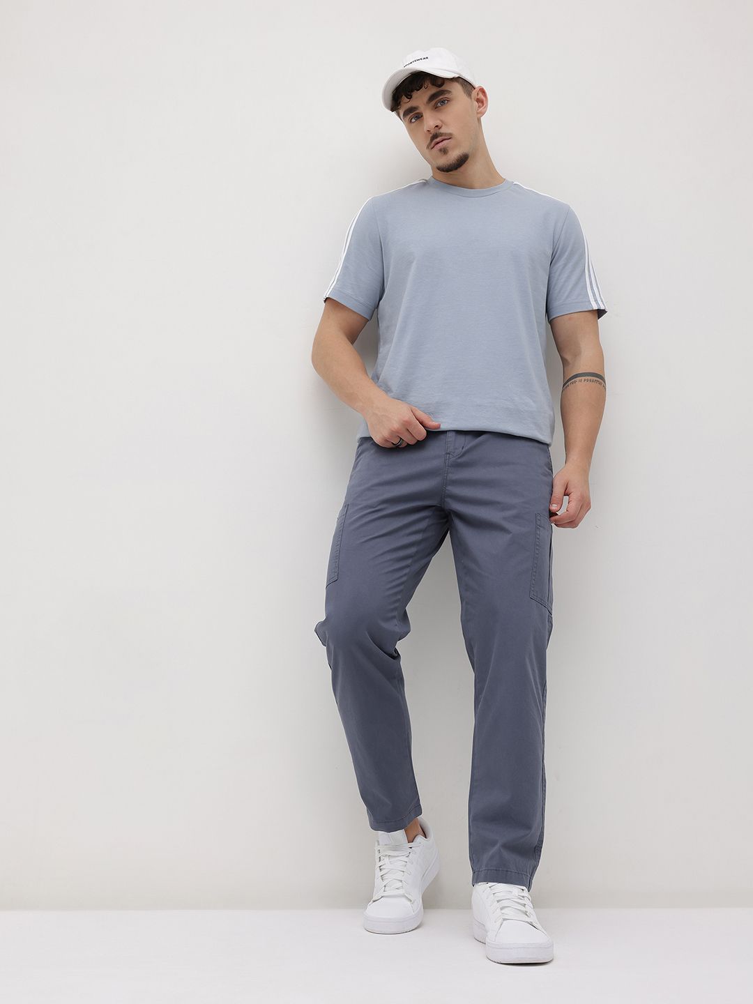 Men's Black Relaxed Fit Cargos