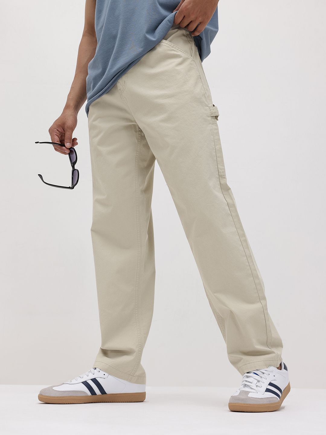 The Roadster Life Co. Men Pure Cotton Carpenter Fit Cargo-Style Trousers-image-46