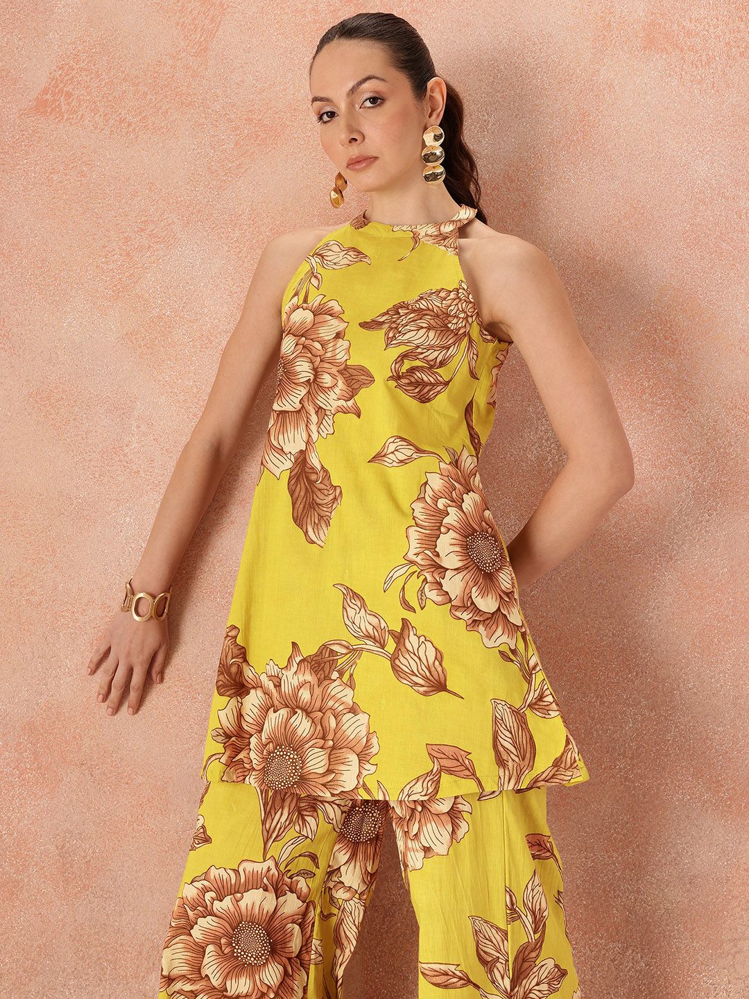 all about you Pure Cotton Floral Print Tunic with Palazzos-picture-13