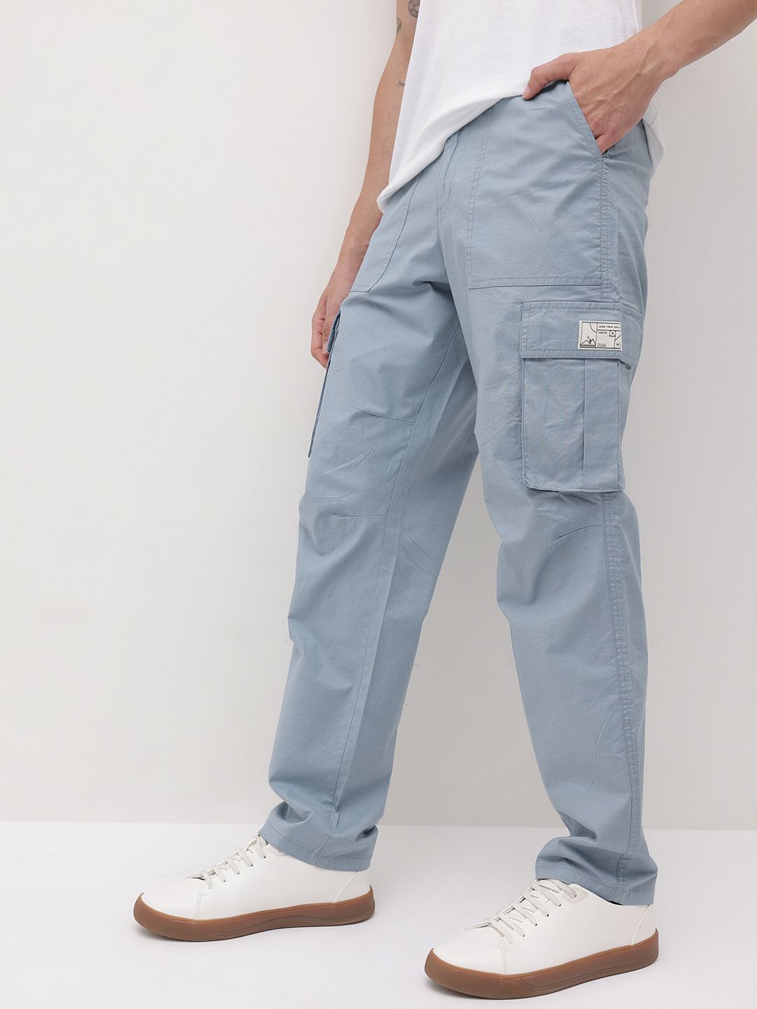 The Roadster Lifestyle Co. Men Loose Fit Cargos Trousers-picture-56
