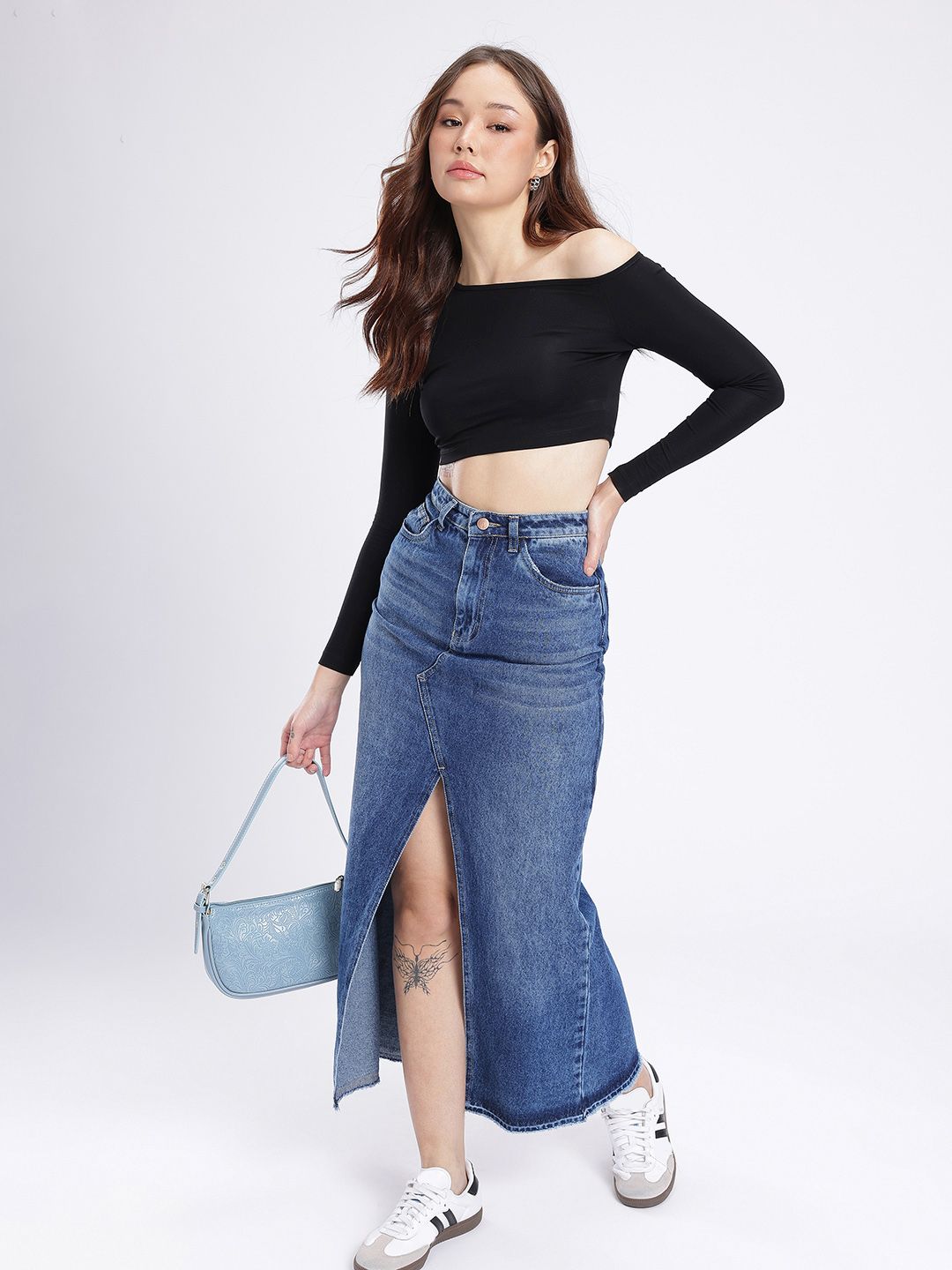 One Shoulder Fitted Crop Top view 5