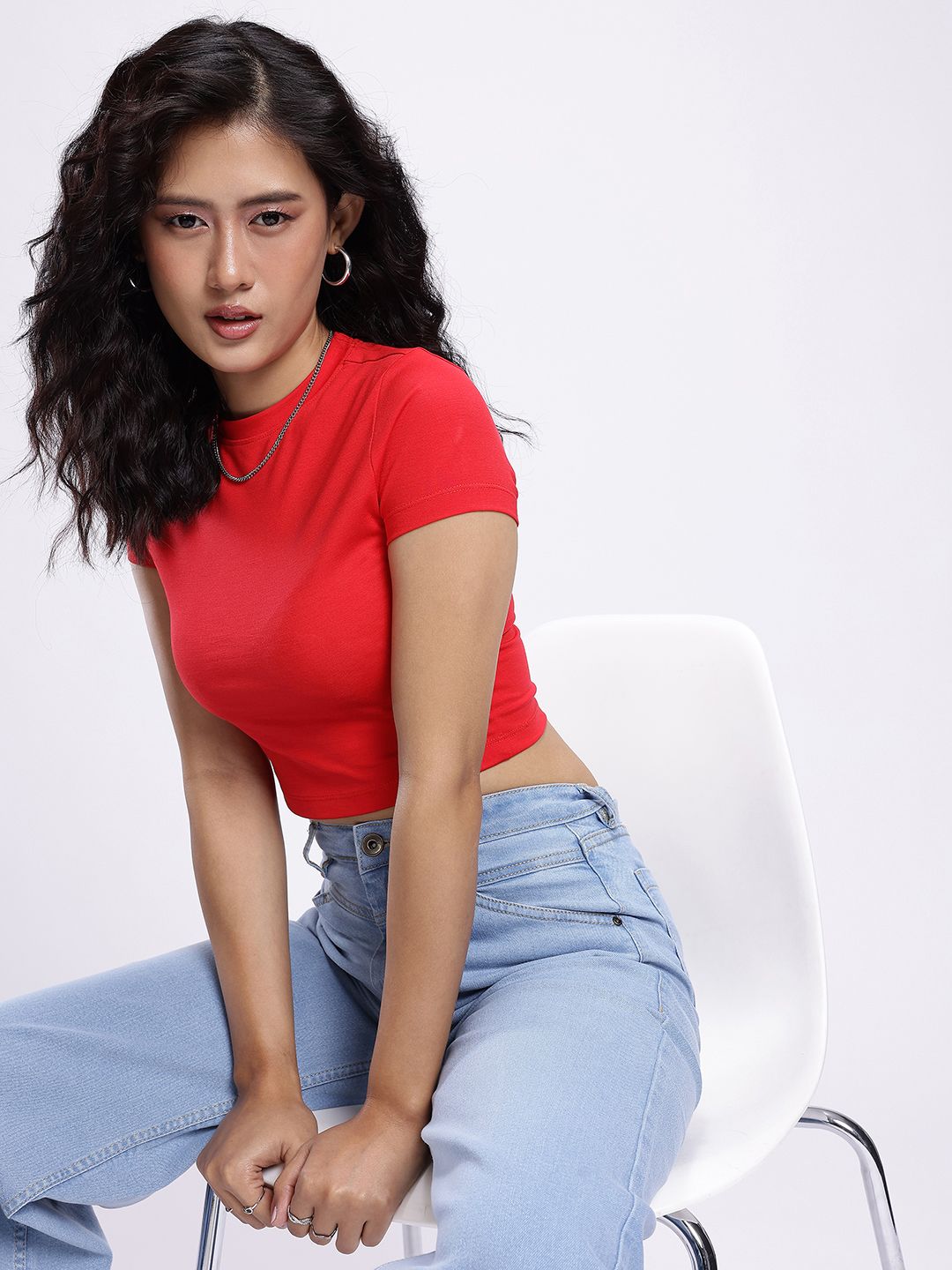 glitchez Fitted Crop Top-image-5