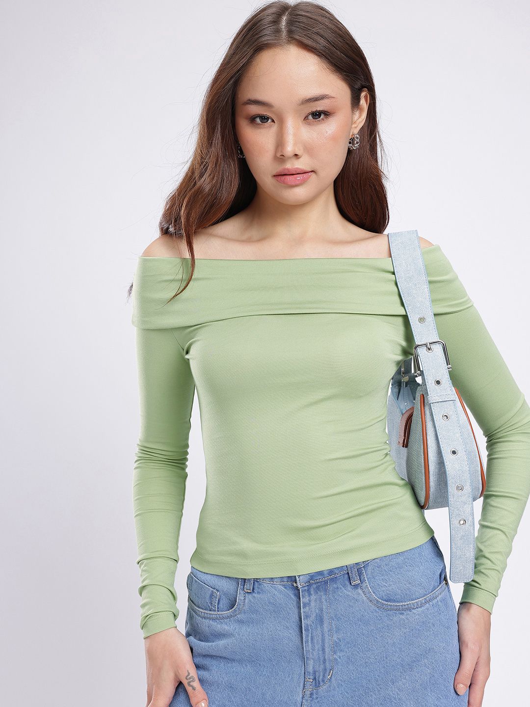 glitchez Off-Shoulder Fitted Top-picture-22