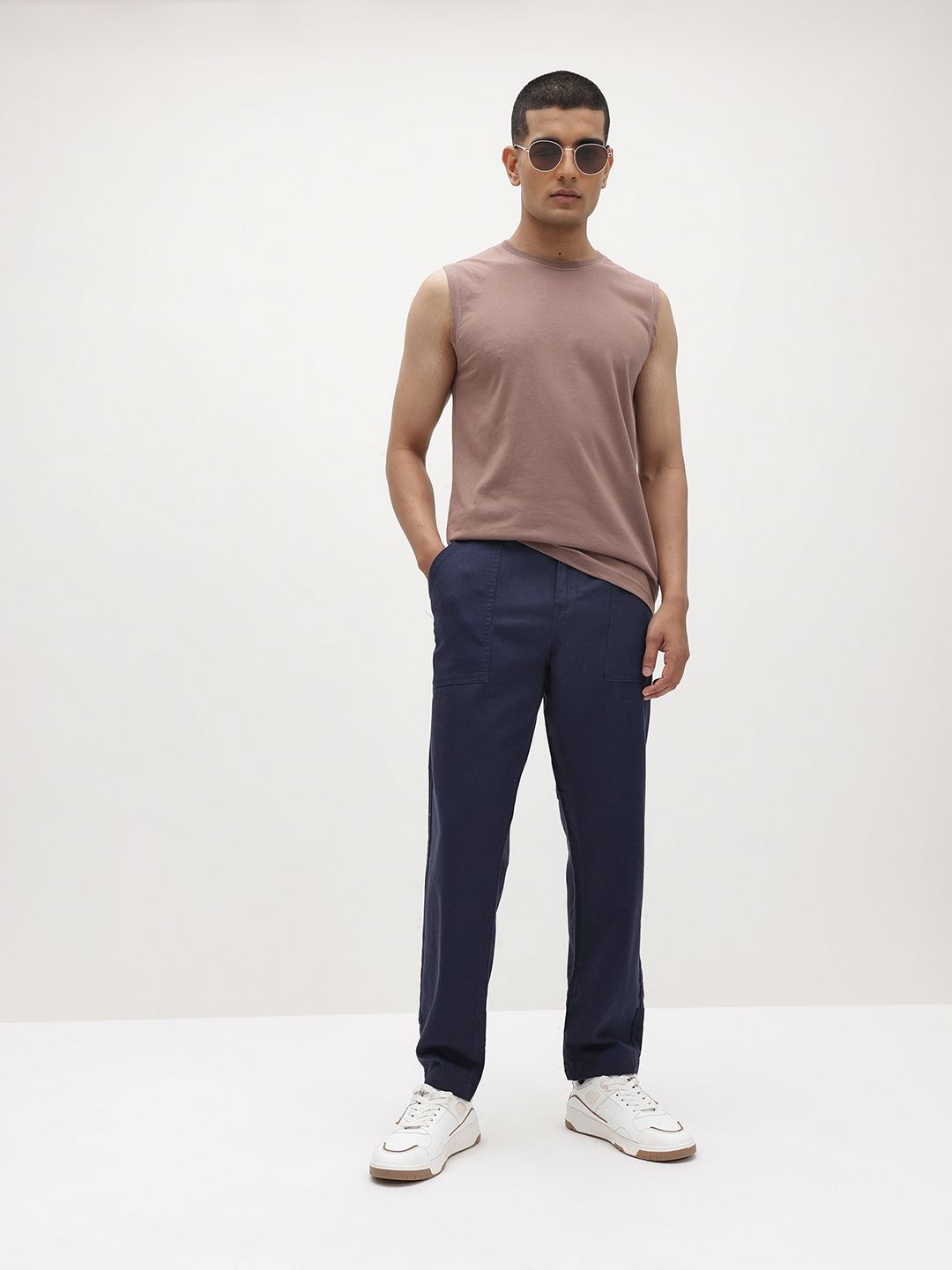 Buy The Roadster Life Co Men Relaxed Fit Chinos Trousers - Trousers for ...