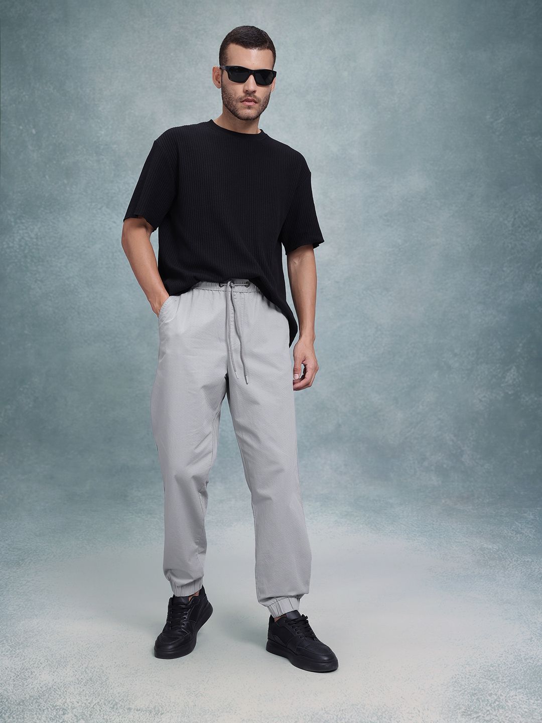 Buy The Roadster Life Co. Men Pure Cotton Relaxed Fit Joggers ...