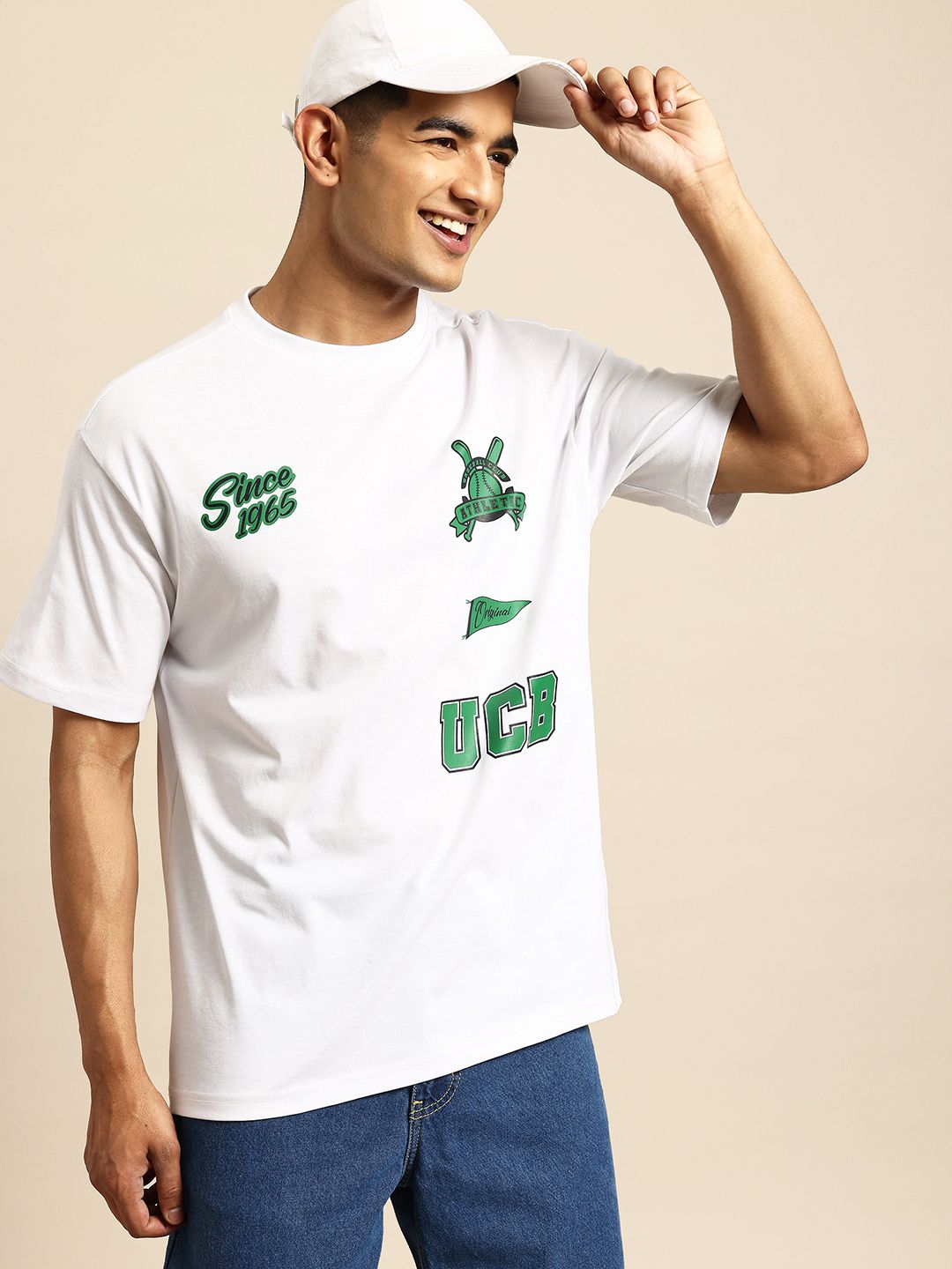 United Colors of Benetton Varsity Printed Drop-Shoulder Sleeves Relaxed T-shirt-picture-14