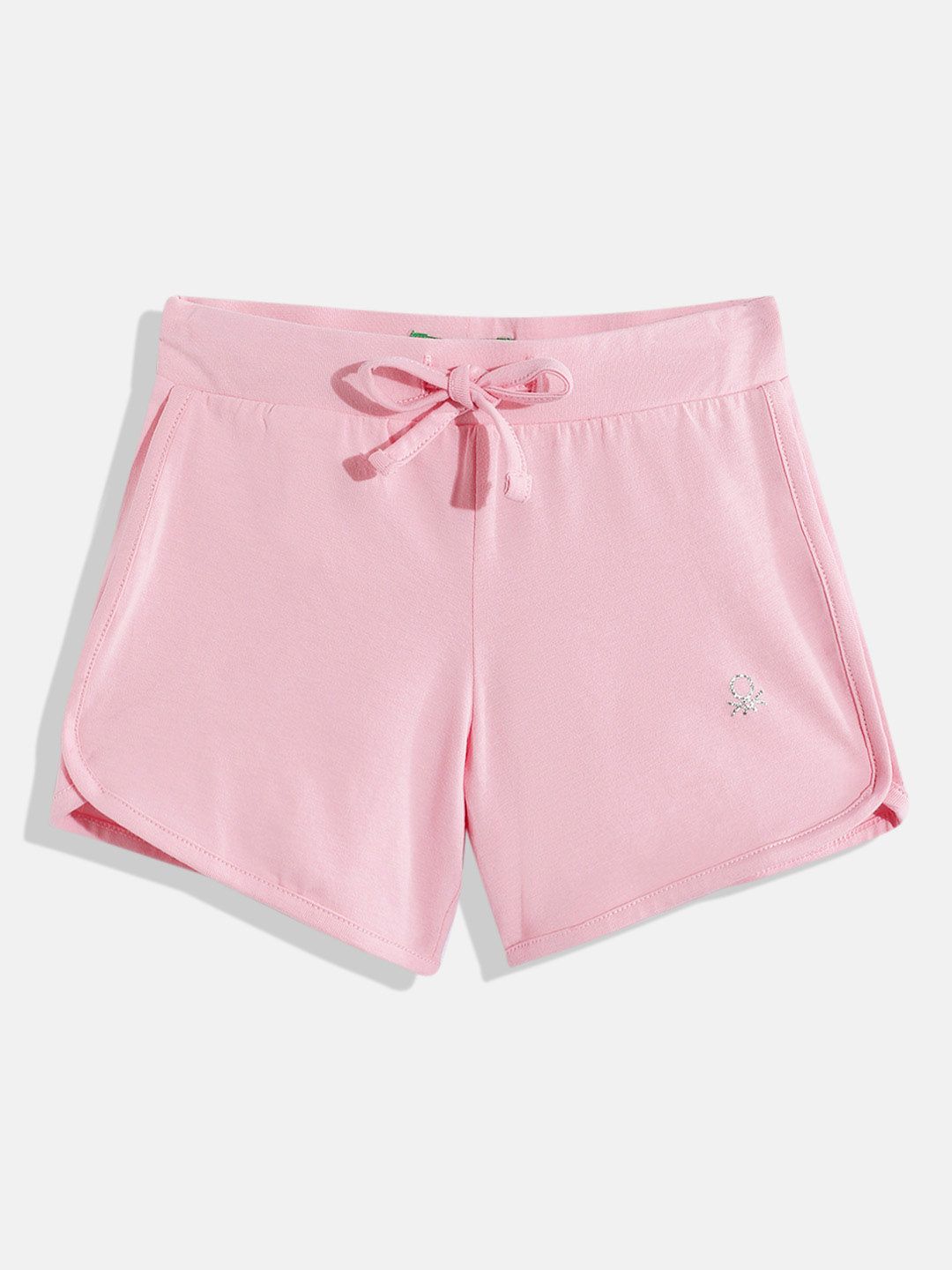 United Colors of Benetton Girls Solid Glitter Logo Shorts-picture-19