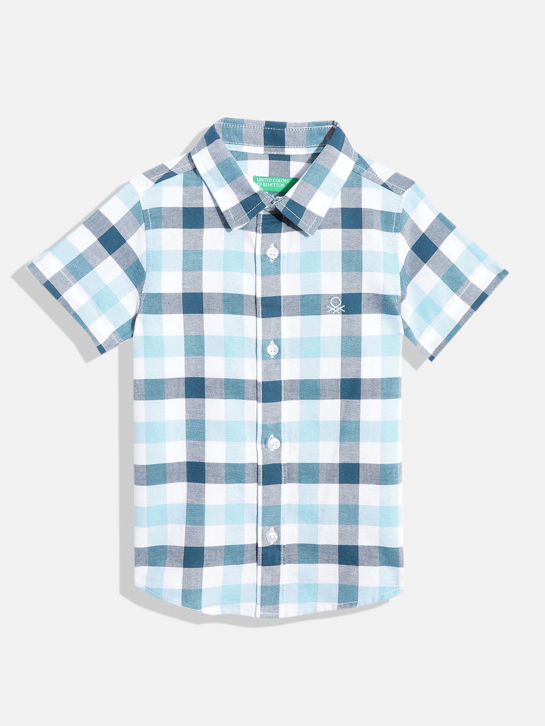 United Colors of Benetton Boys Checked Pure Cotton Shirt