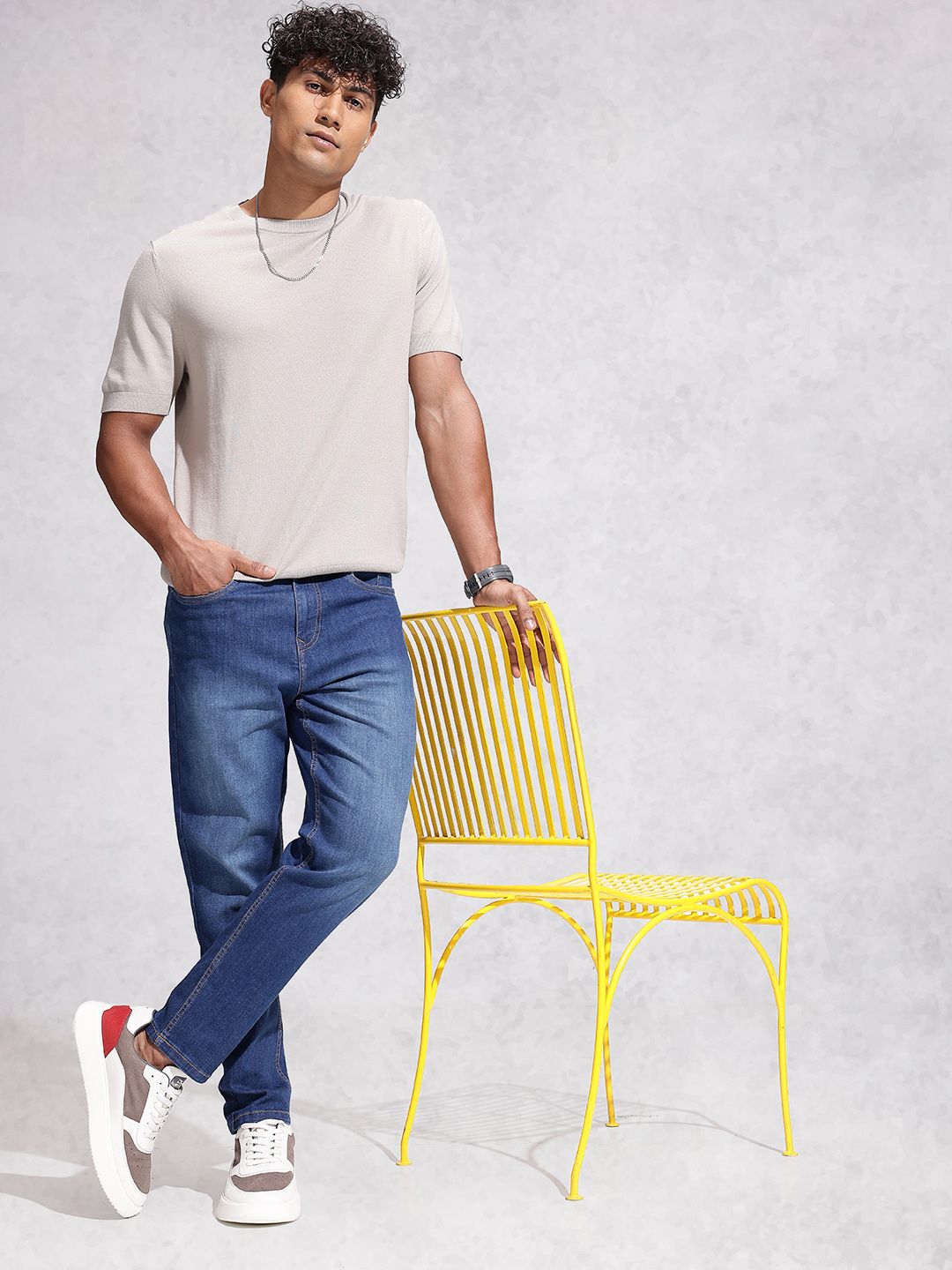 Buy WROGN Men Slim Fit Light Fade Stretchable Jeans - Jeans for Men ...