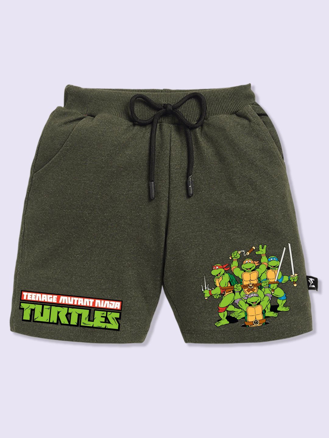 YK X Minute Mirth Boys Mutant Ninja Turtles Printed Cotton Shorts-picture-40
