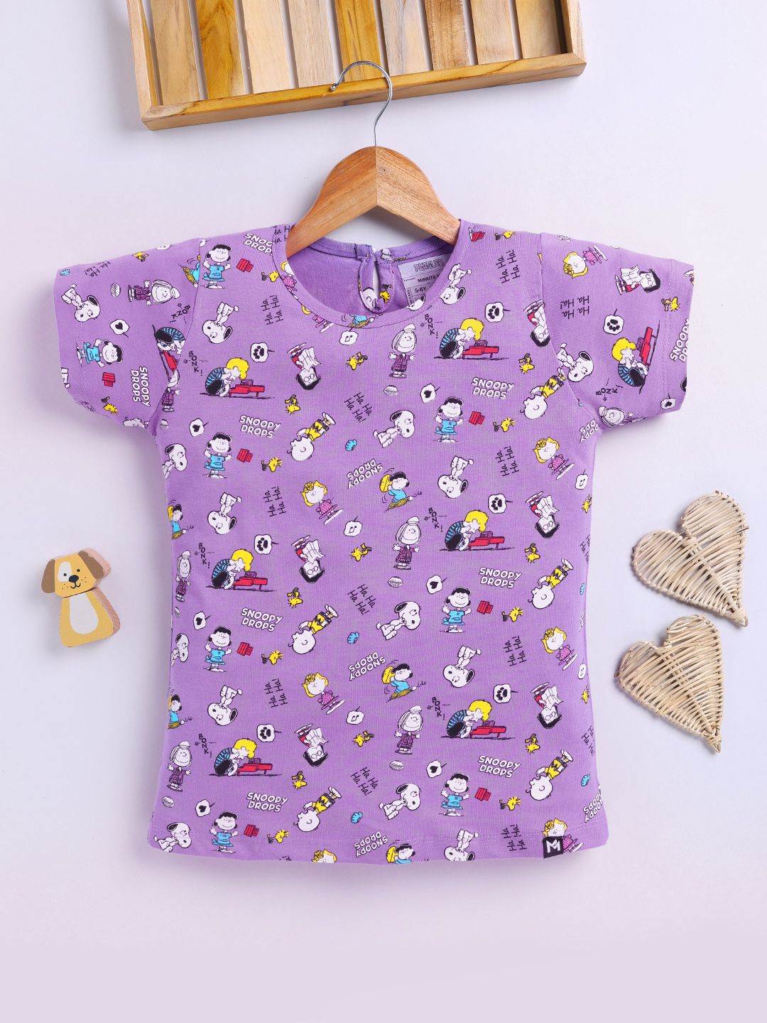 YK X Minute Mirth Girls Pure Cotton Peanuts Printed Top-picture-10
