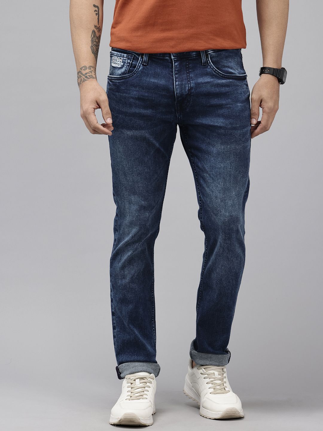 U.S. Polo Assn. Denim Co. Men Skinny Fit Light Fade Stretchable Jeans-picture-12