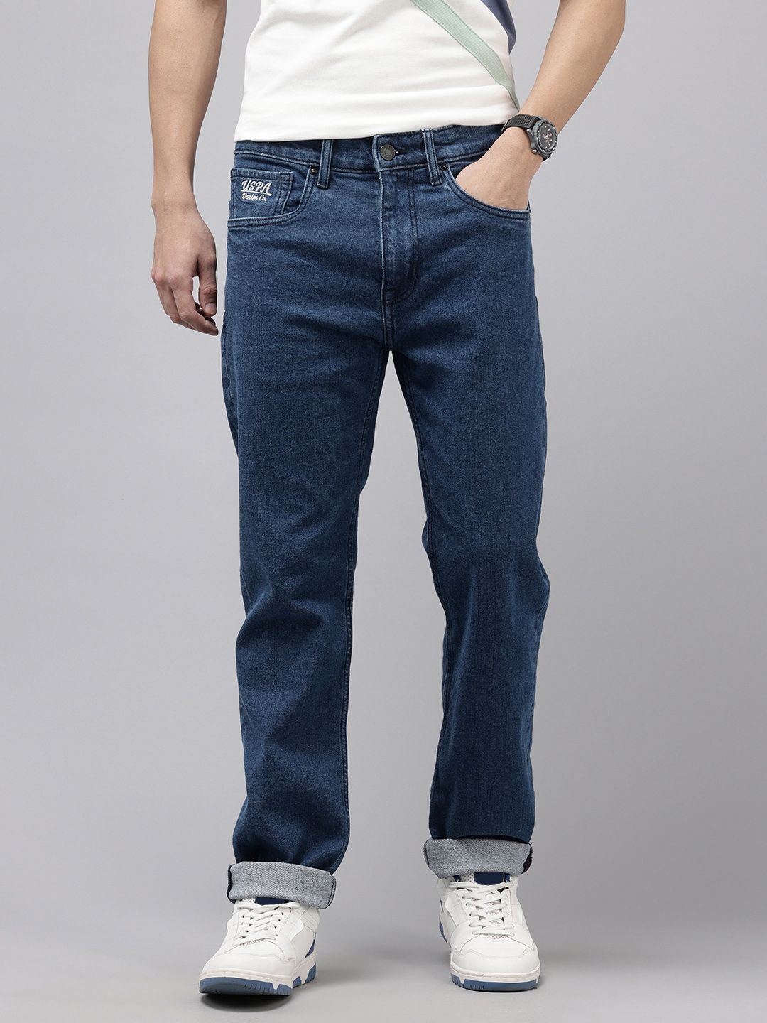 U.S. Polo Assn. Denim Co. Men Harold Slim Straight Fit Stretchable Jeans-picture-25