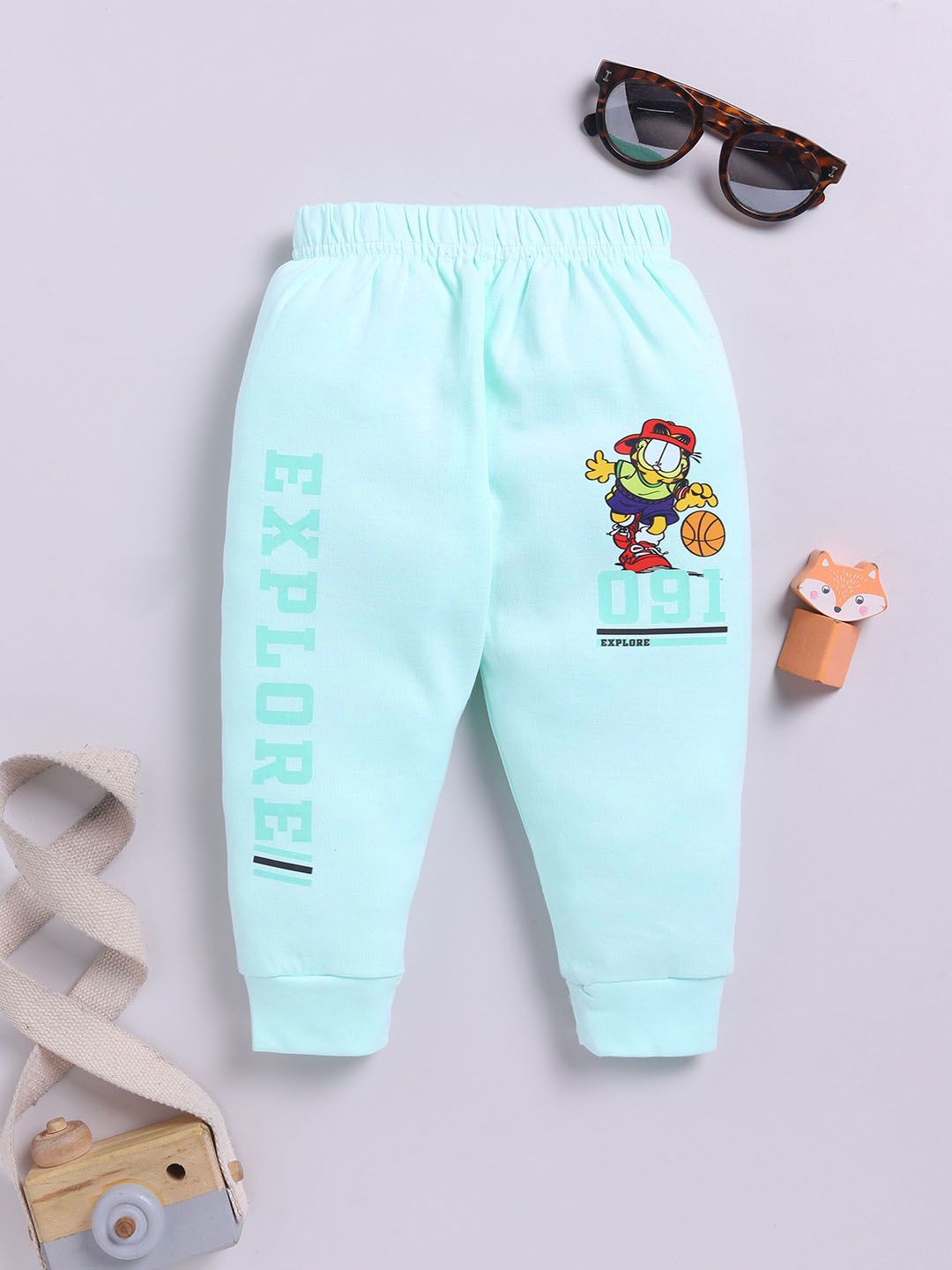 YK X Tinyo Infant Boys Garfield Printed Cotton Joggers-picture-0