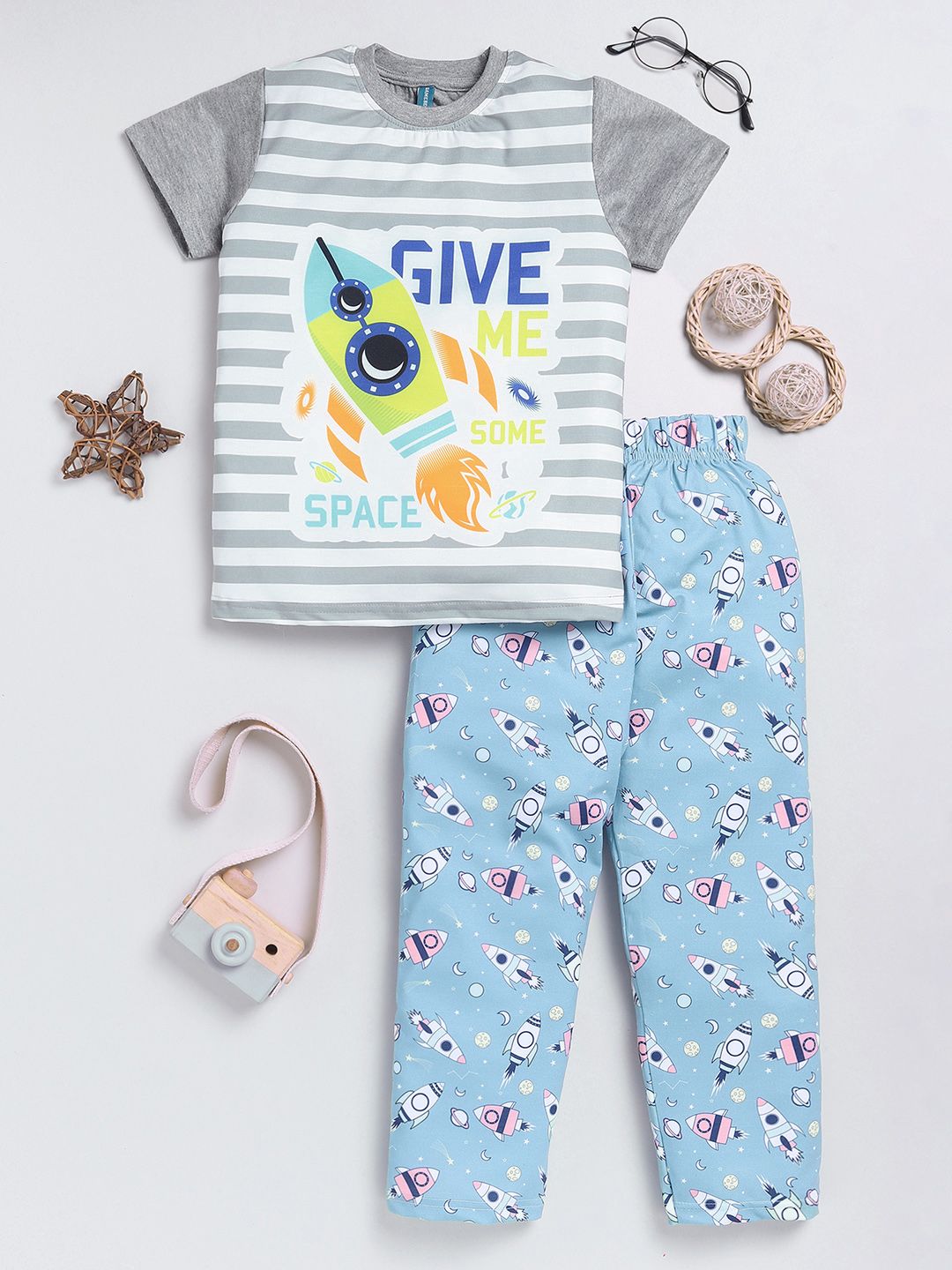 Here&Now X Game Begins Boys Printed T-shirt with Pyjamas-picture-14